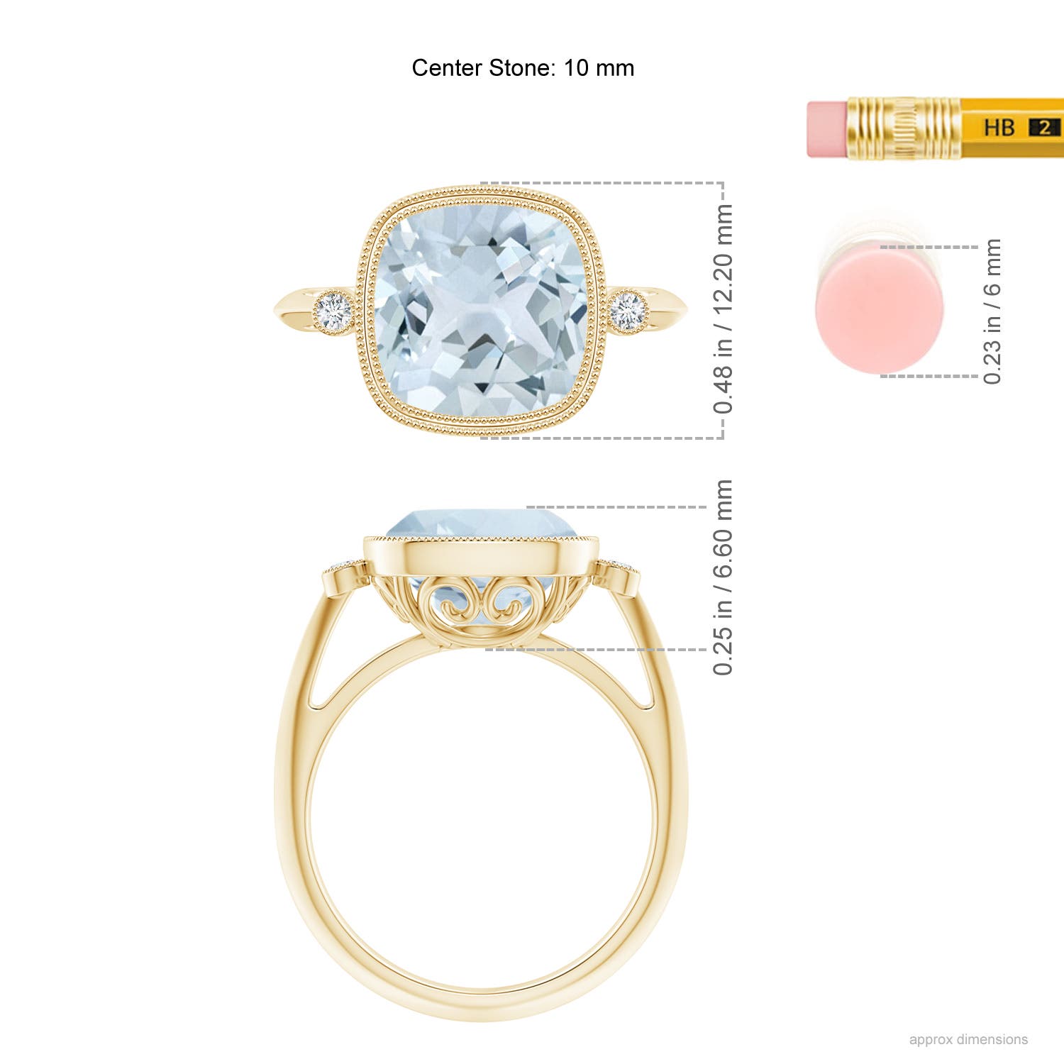 A - Aquamarine / 3.56 CT / 14 KT Yellow Gold