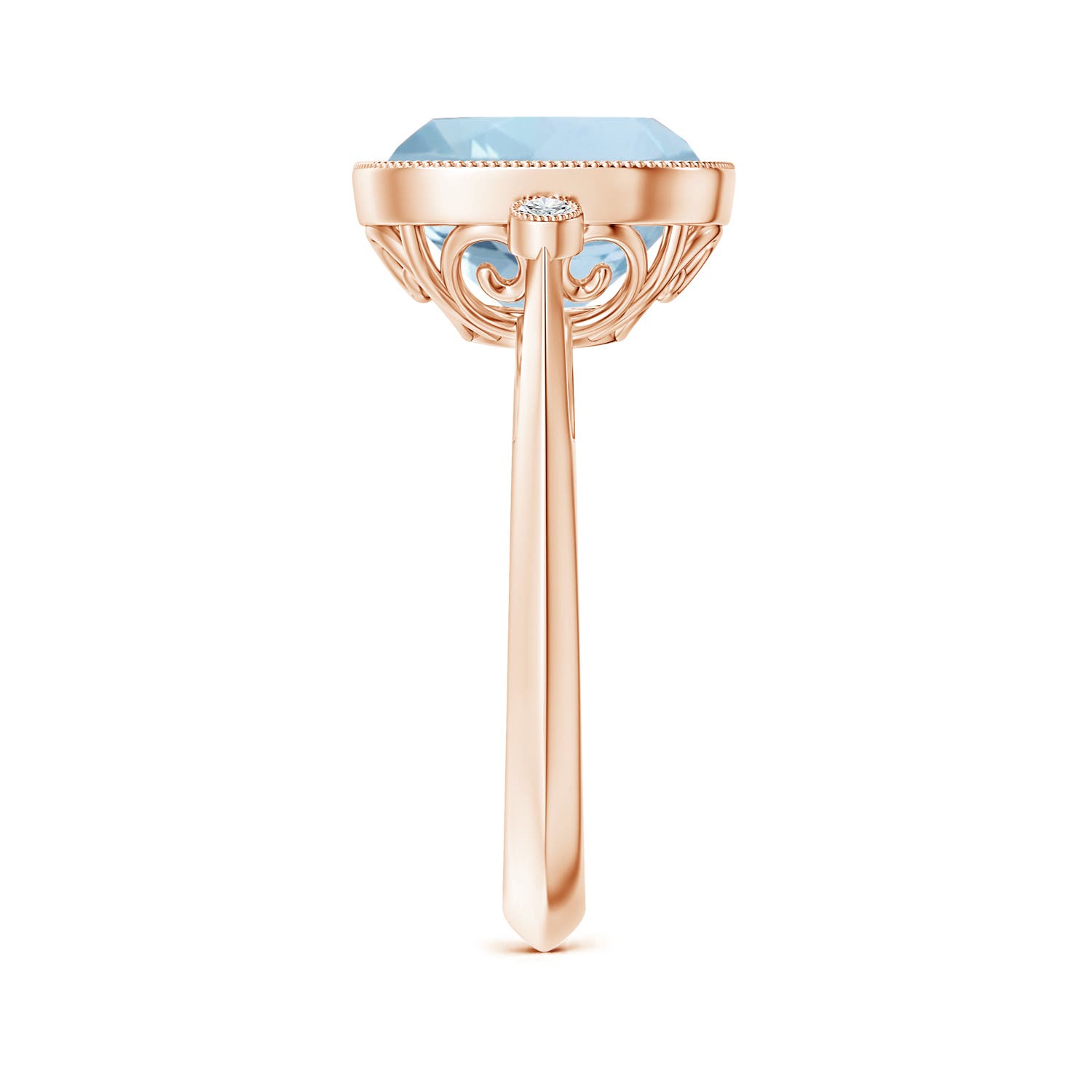 AA - Aquamarine / 3.56 CT / 14 KT Rose Gold