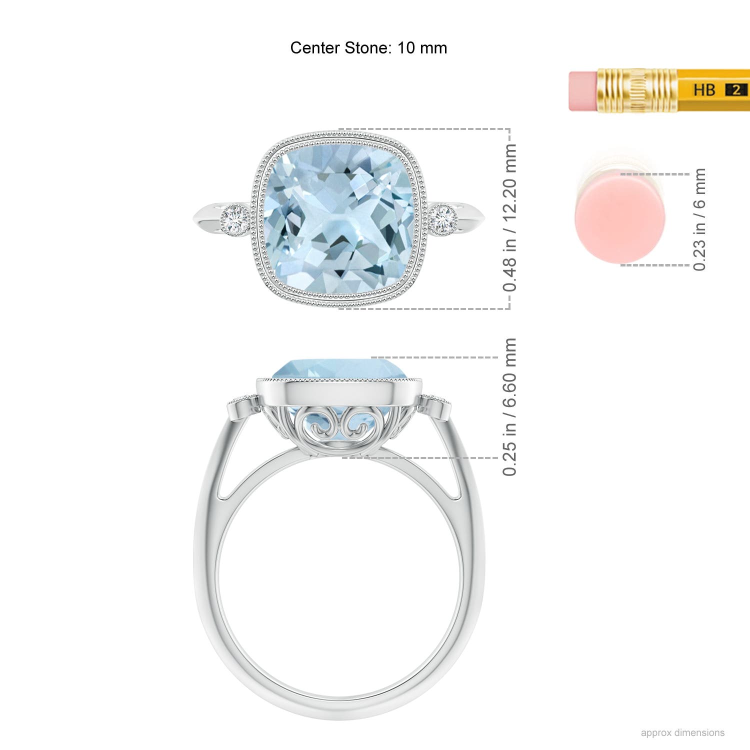 AA - Aquamarine / 3.56 CT / 14 KT White Gold