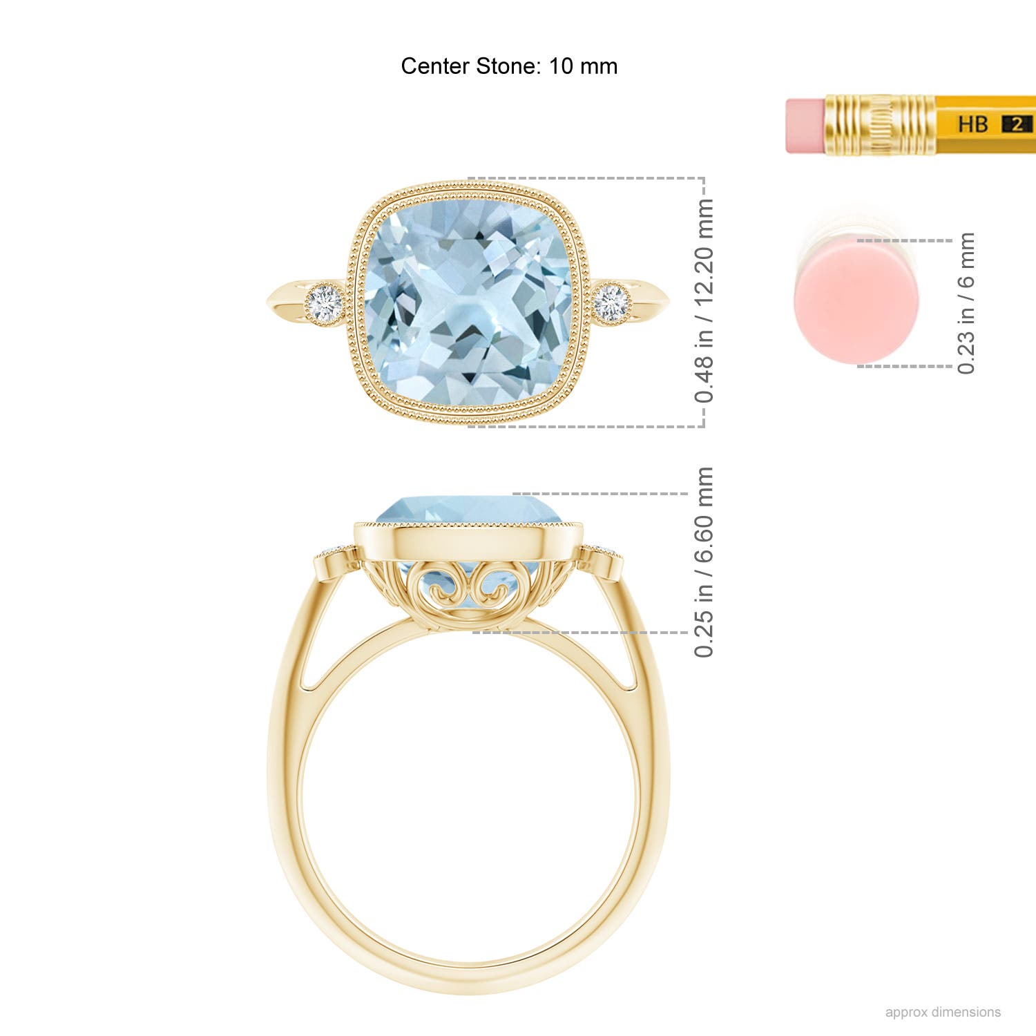 AA - Aquamarine / 3.56 CT / 14 KT Yellow Gold