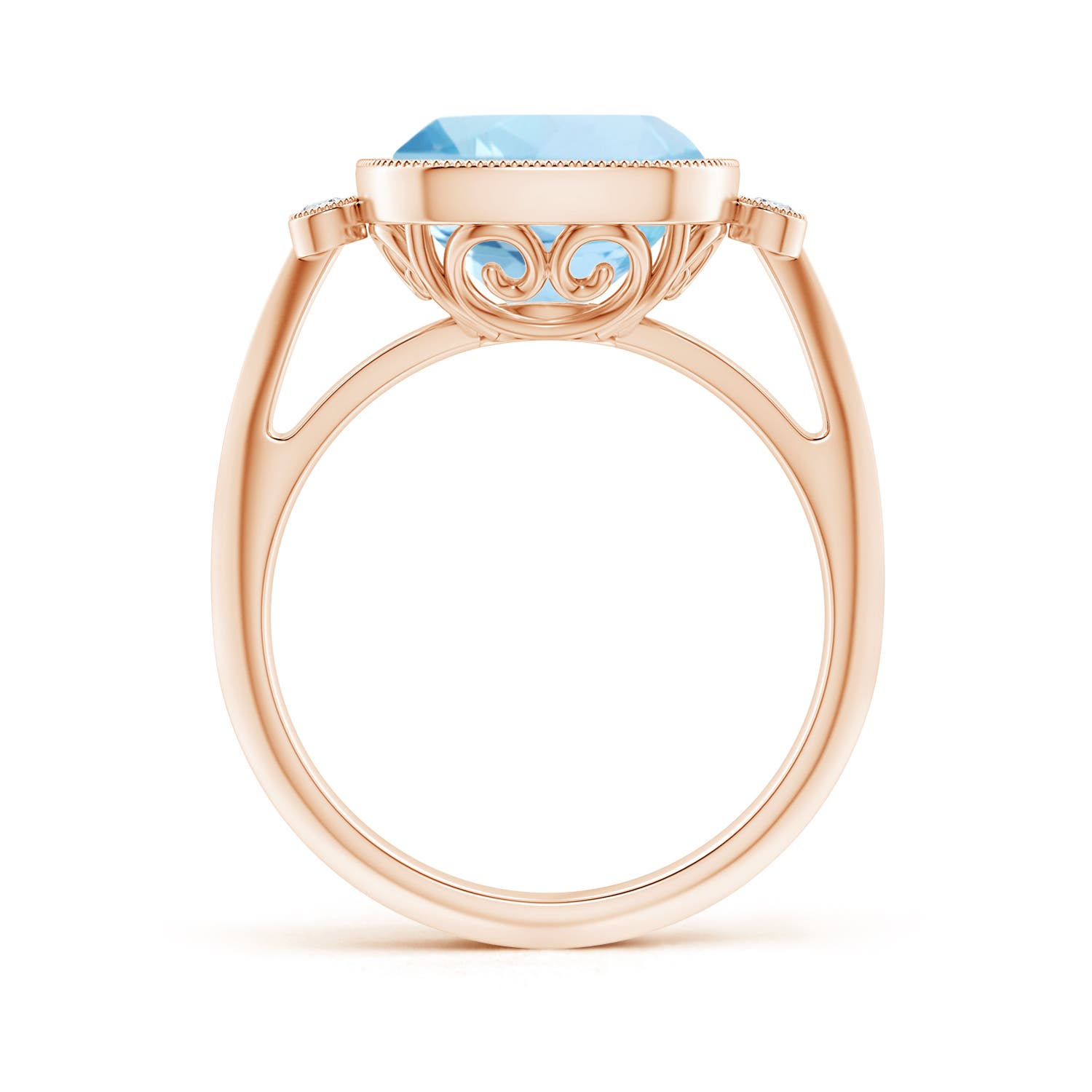 AAA - Aquamarine / 3.56 CT / 14 KT Rose Gold