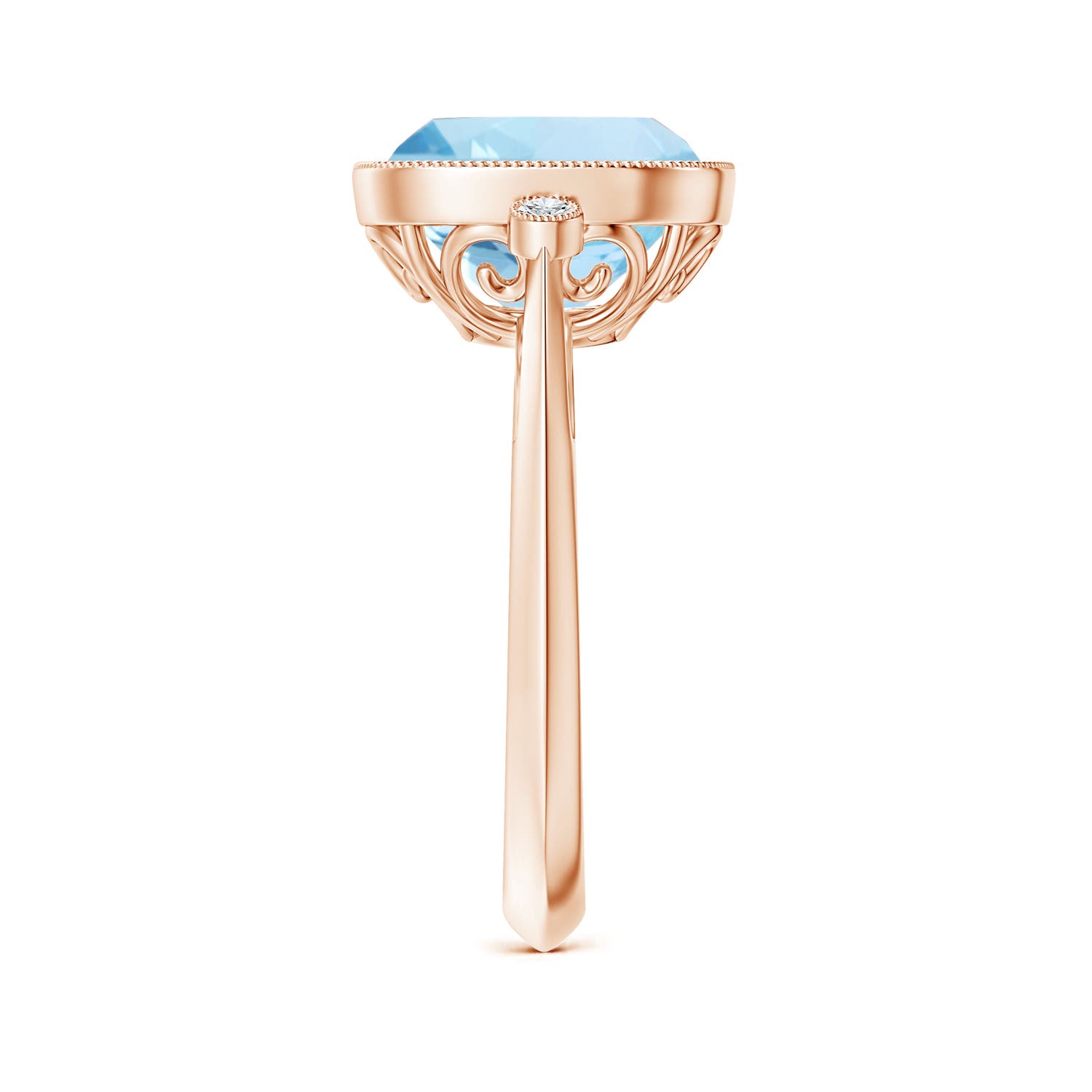 AAA - Aquamarine / 3.56 CT / 14 KT Rose Gold