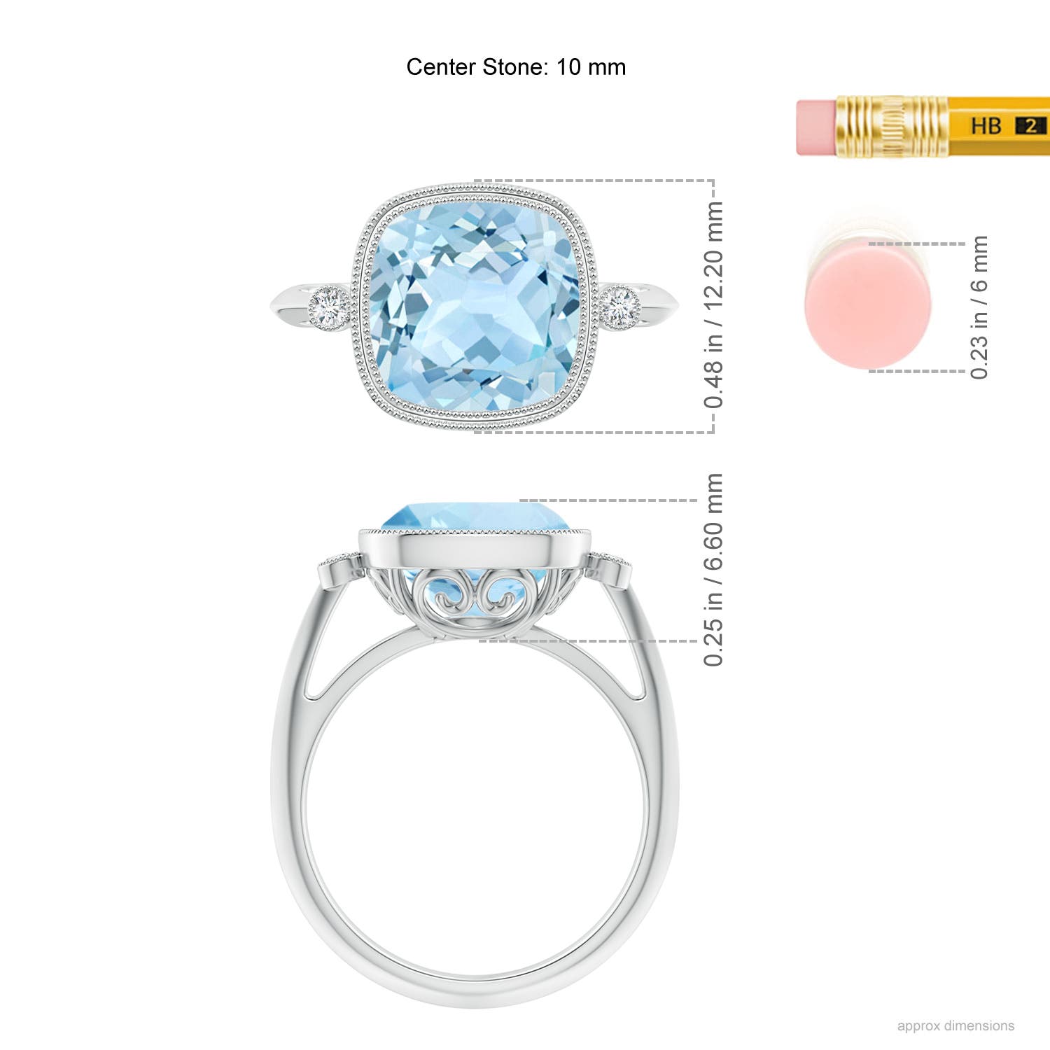 AAA - Aquamarine / 3.56 CT / 14 KT White Gold