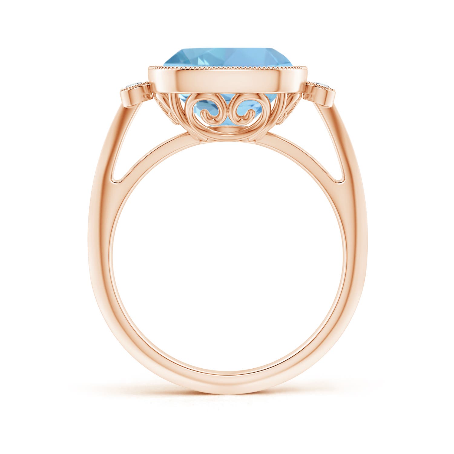 AAAA - Aquamarine / 3.56 CT / 14 KT Rose Gold