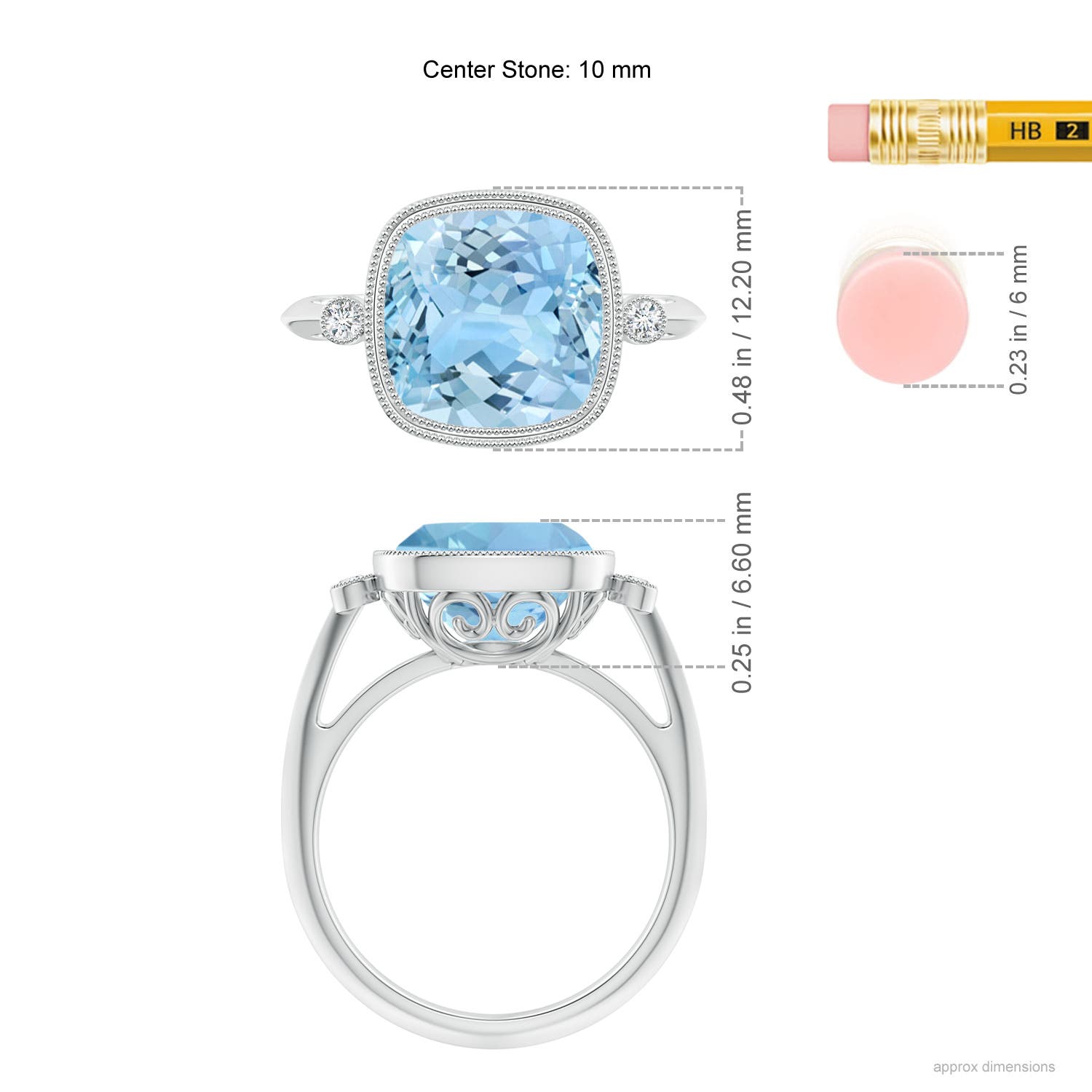 AAAA - Aquamarine / 3.56 CT / 14 KT White Gold