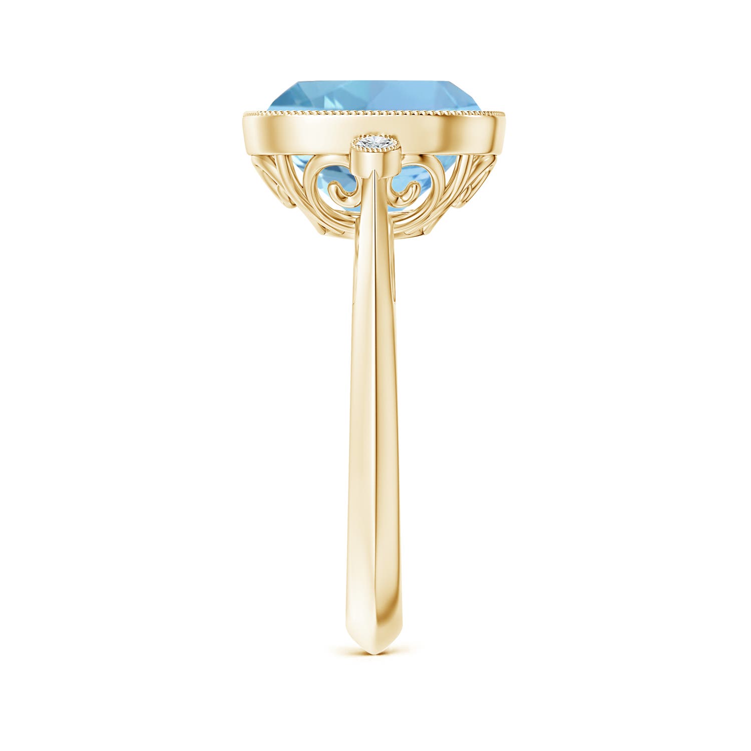 AAAA - Aquamarine / 3.56 CT / 14 KT Yellow Gold