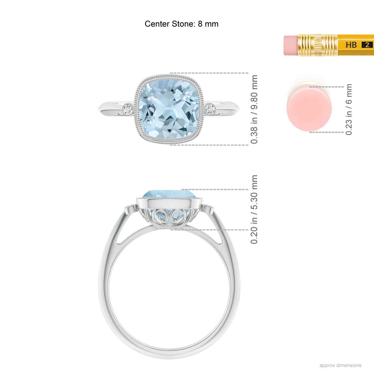 AA - Aquamarine / 1.99 CT / 14 KT White Gold