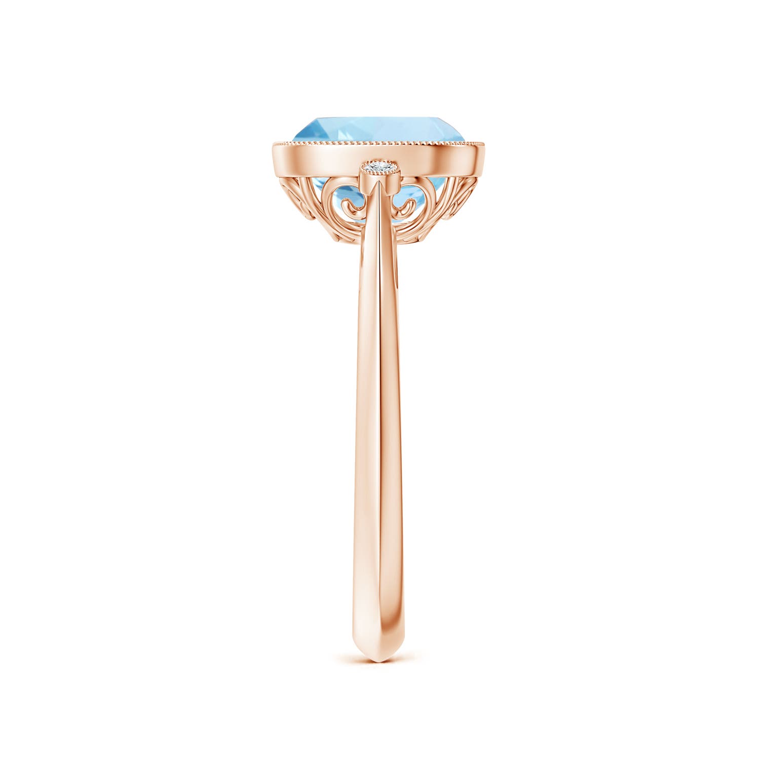 AAA - Aquamarine / 1.99 CT / 14 KT Rose Gold