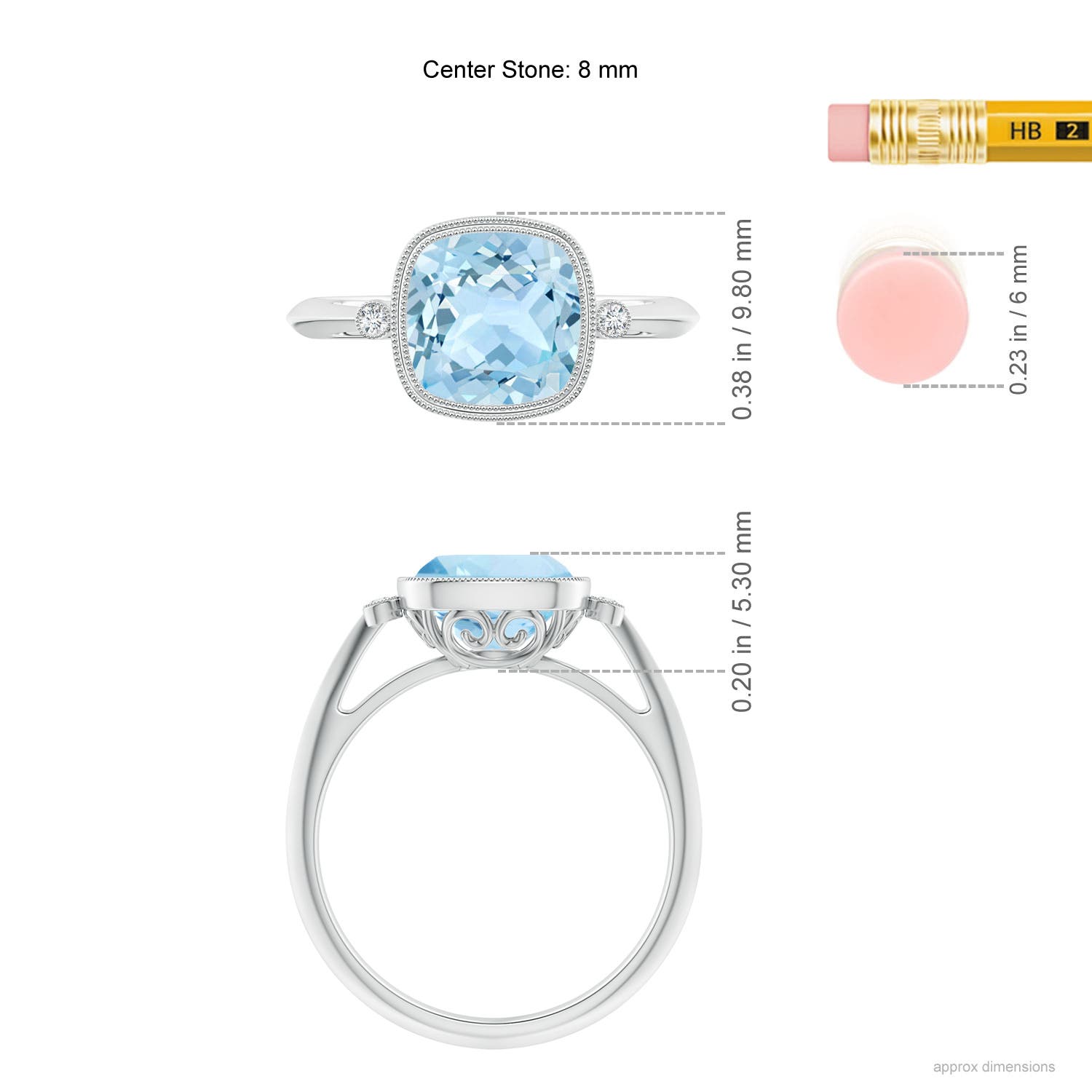 AAA - Aquamarine / 1.99 CT / 14 KT White Gold