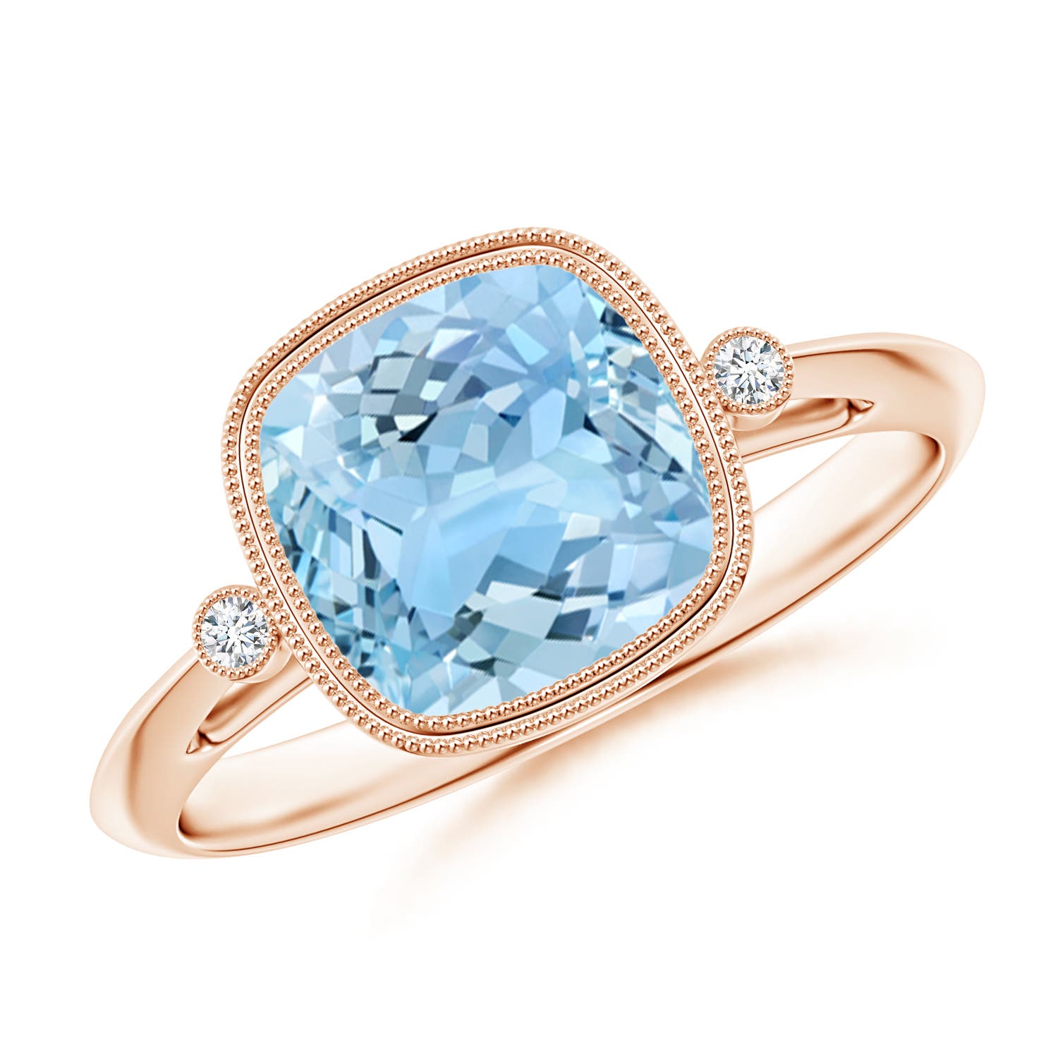 AAAA - Aquamarine / 1.99 CT / 14 KT Rose Gold