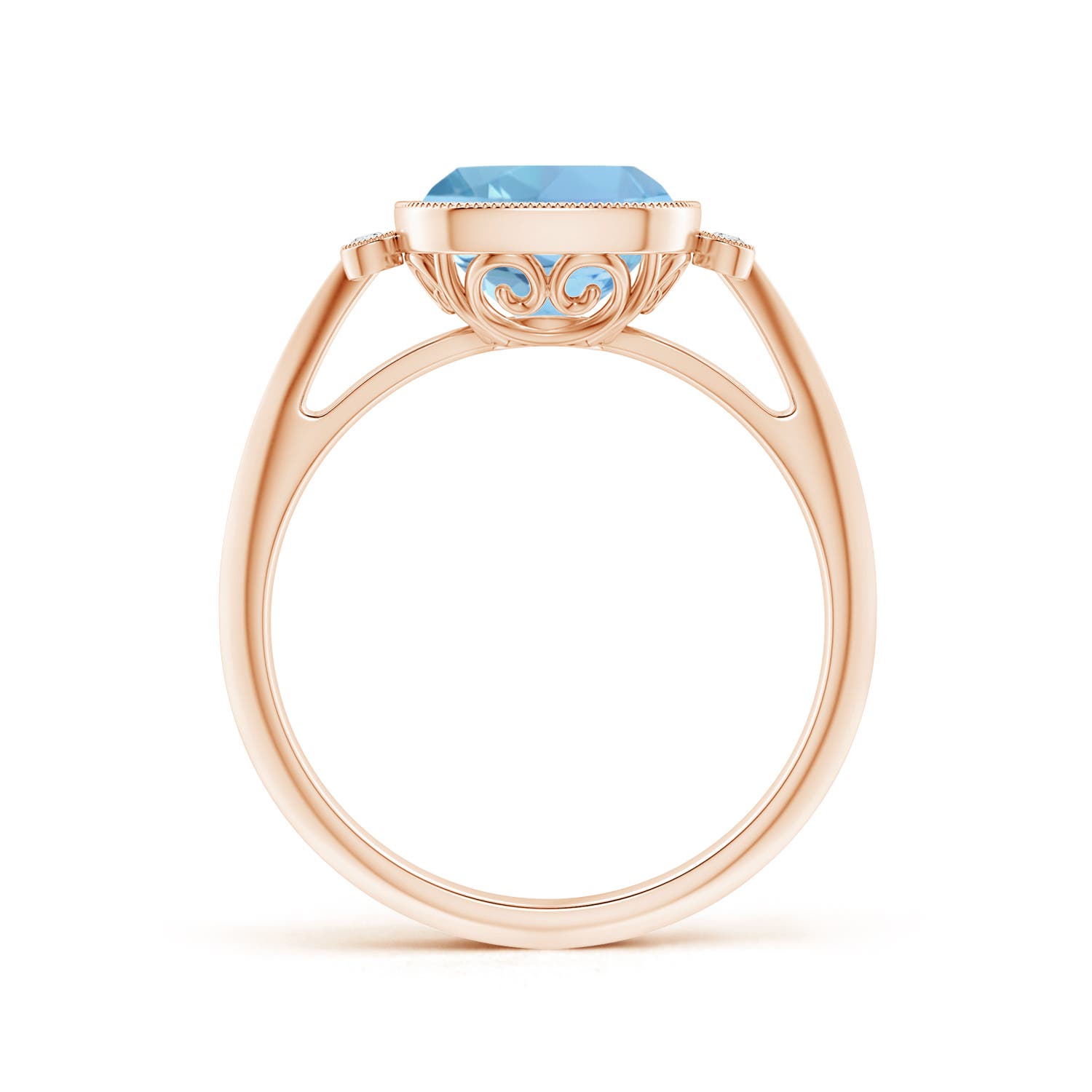 AAAA - Aquamarine / 1.99 CT / 14 KT Rose Gold