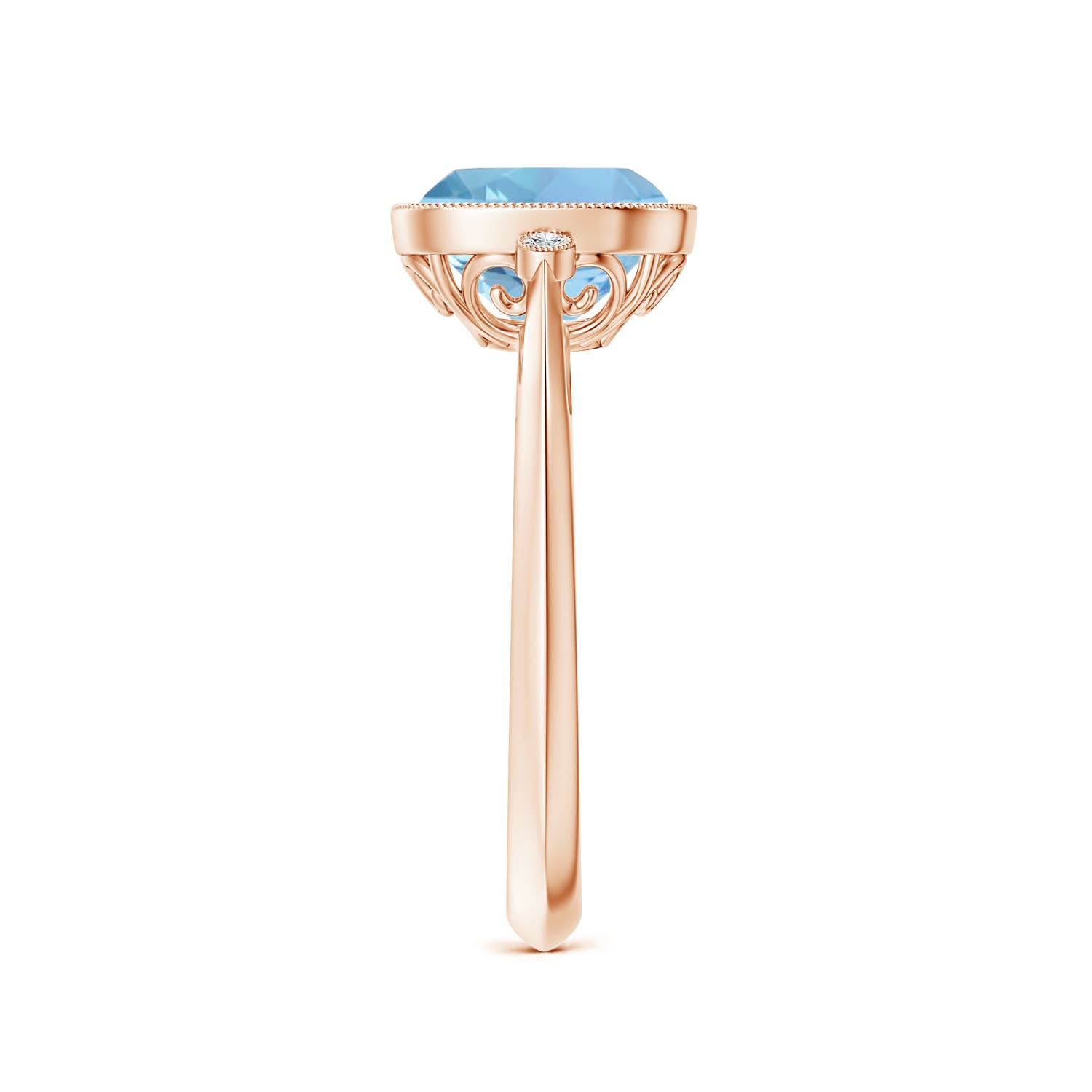 AAAA - Aquamarine / 1.99 CT / 14 KT Rose Gold