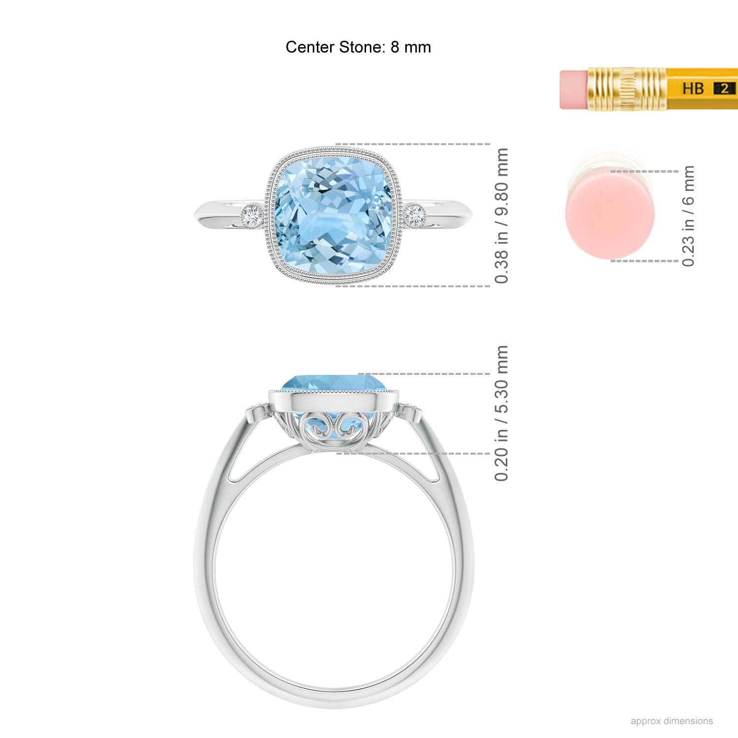 AAAA - Aquamarine / 1.99 CT / 14 KT White Gold