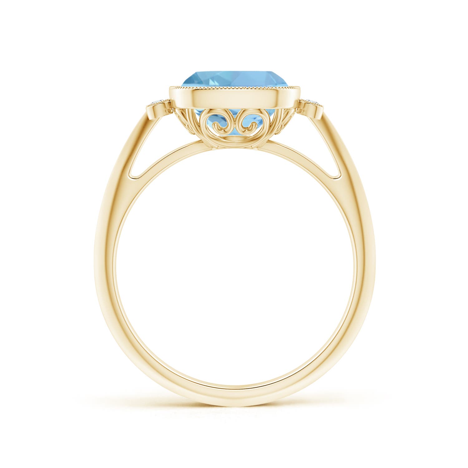 AAAA - Aquamarine / 1.99 CT / 14 KT Yellow Gold