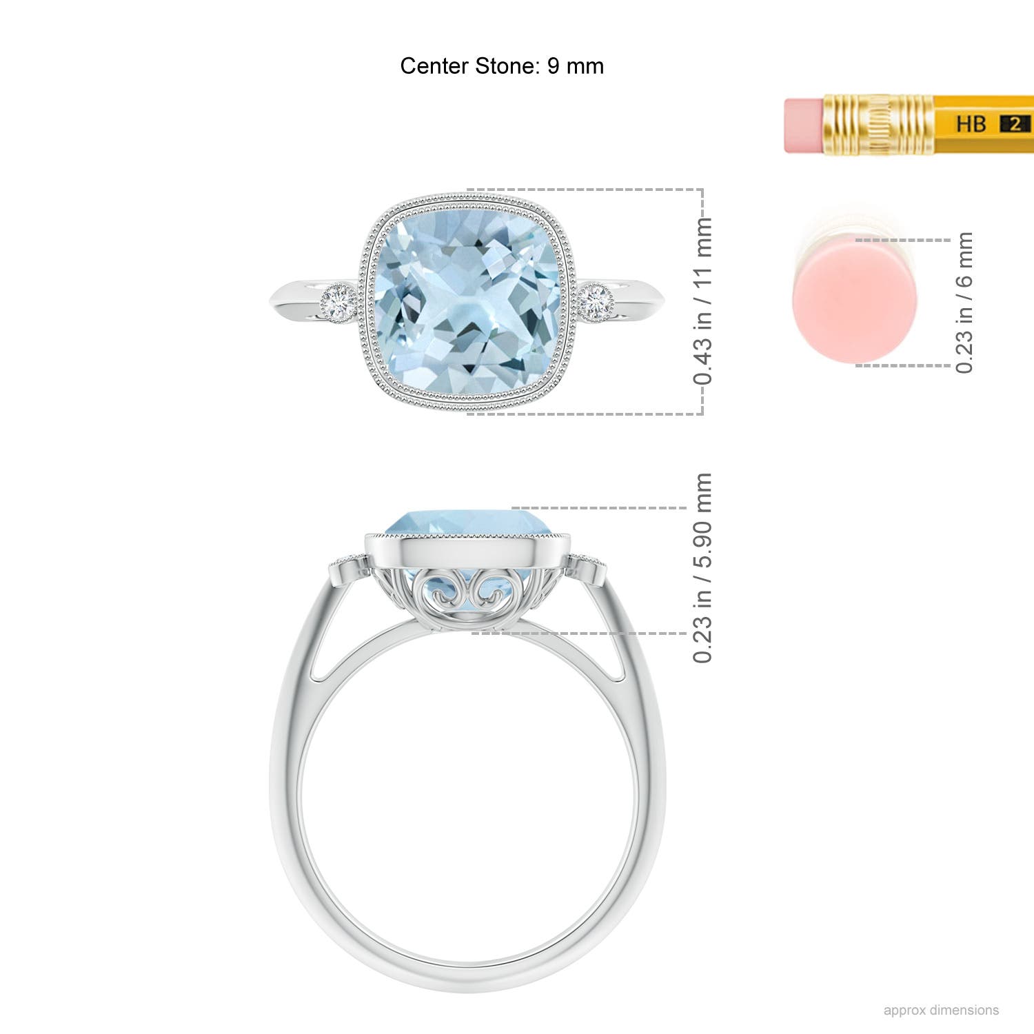 AA - Aquamarine / 2.74 CT / 14 KT White Gold