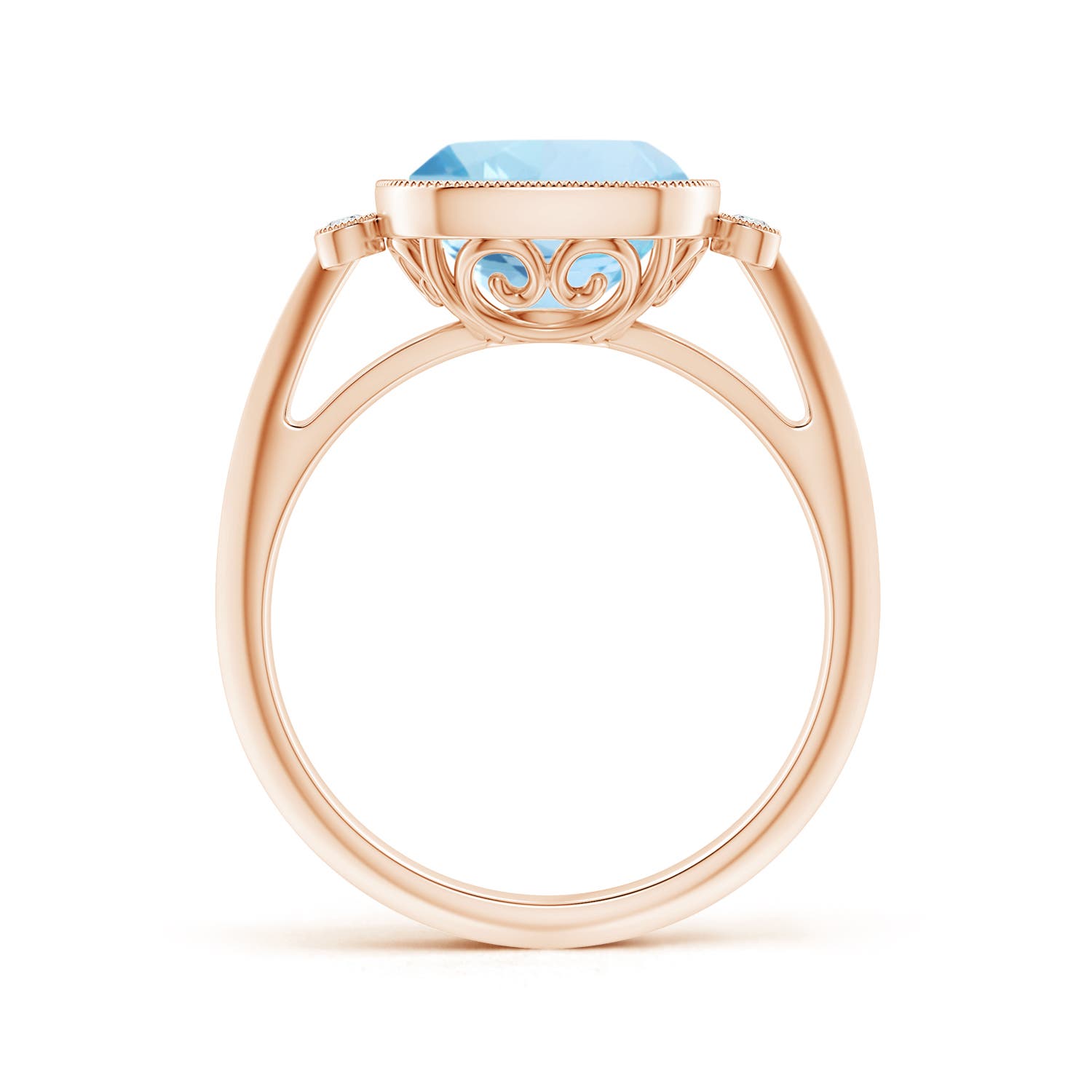 AAA - Aquamarine / 2.74 CT / 14 KT Rose Gold