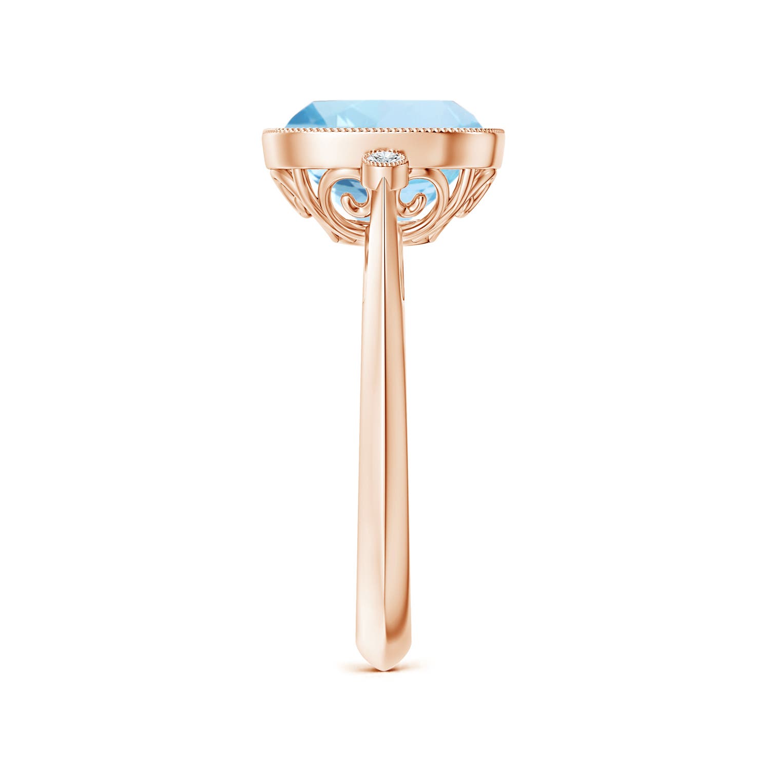 AAA - Aquamarine / 2.74 CT / 14 KT Rose Gold