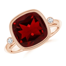 Vintage Inspired Rose Gold Garnet Rings