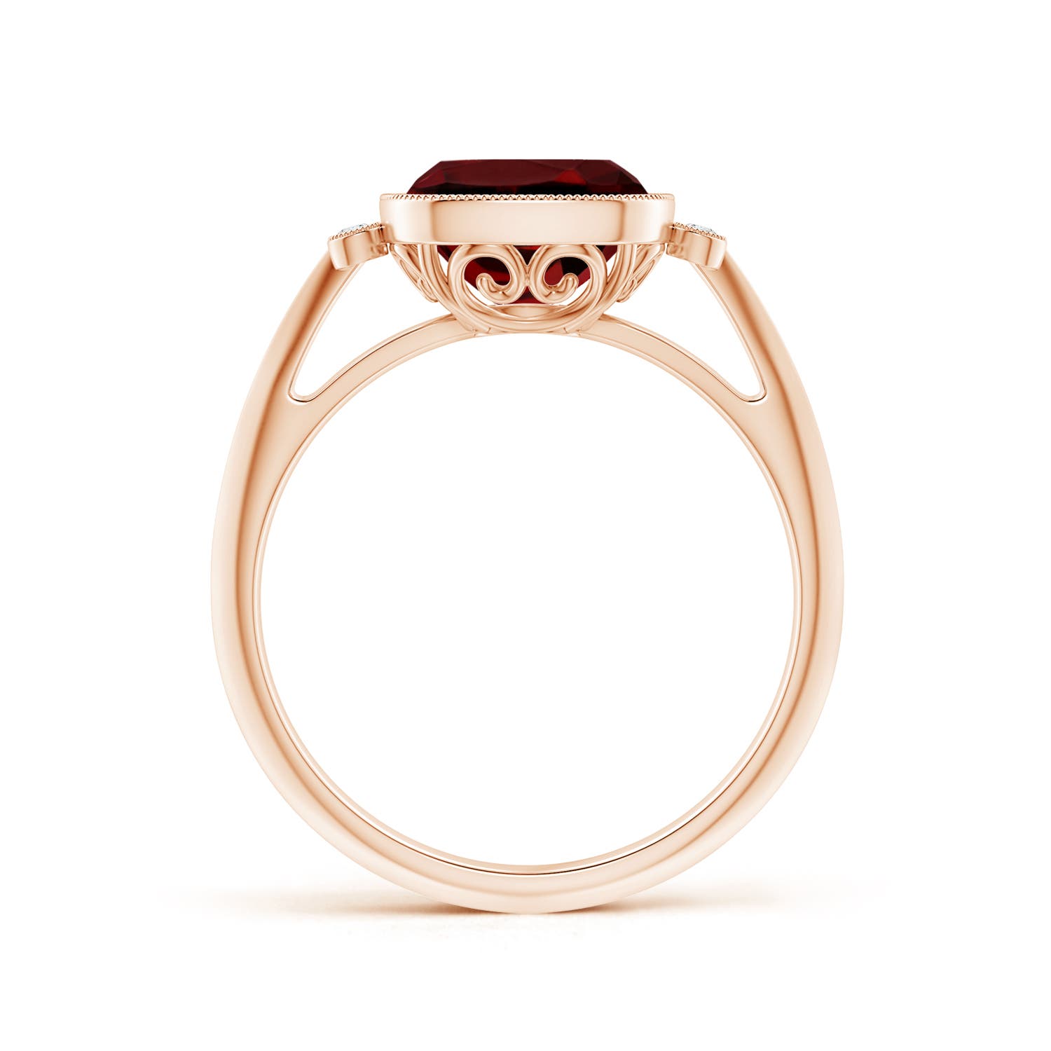 AAAA - Garnet / 2.54 CT / 14 KT Rose Gold