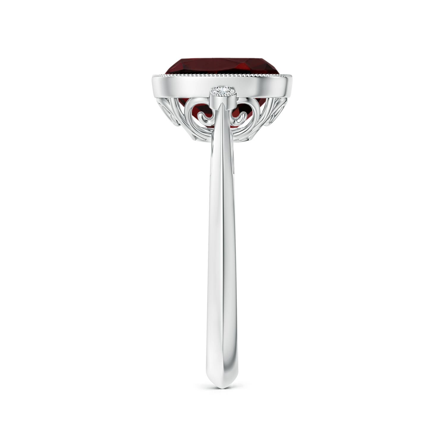 AAA - Garnet / 3.64 CT / 14 KT White Gold