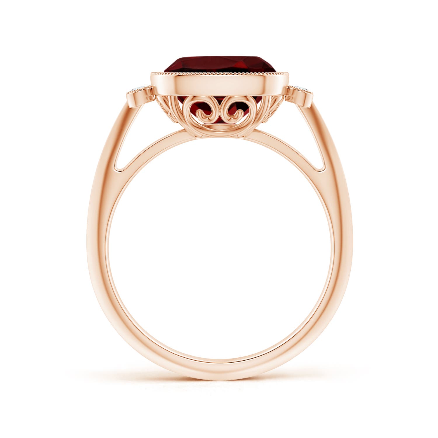 AAAA - Garnet / 3.64 CT / 14 KT Rose Gold