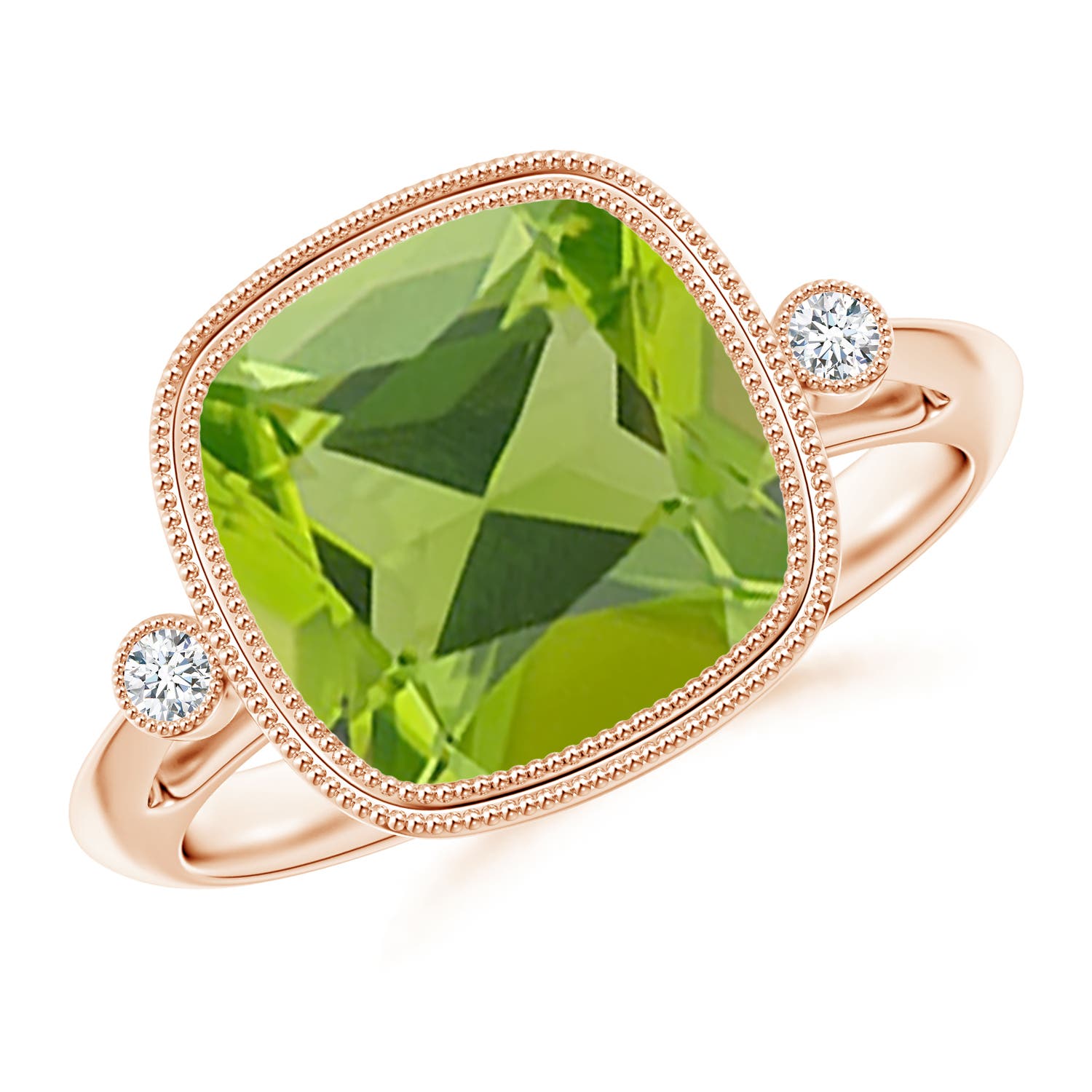 AAA - Peridot / 4.06 CT / 14 KT Rose Gold