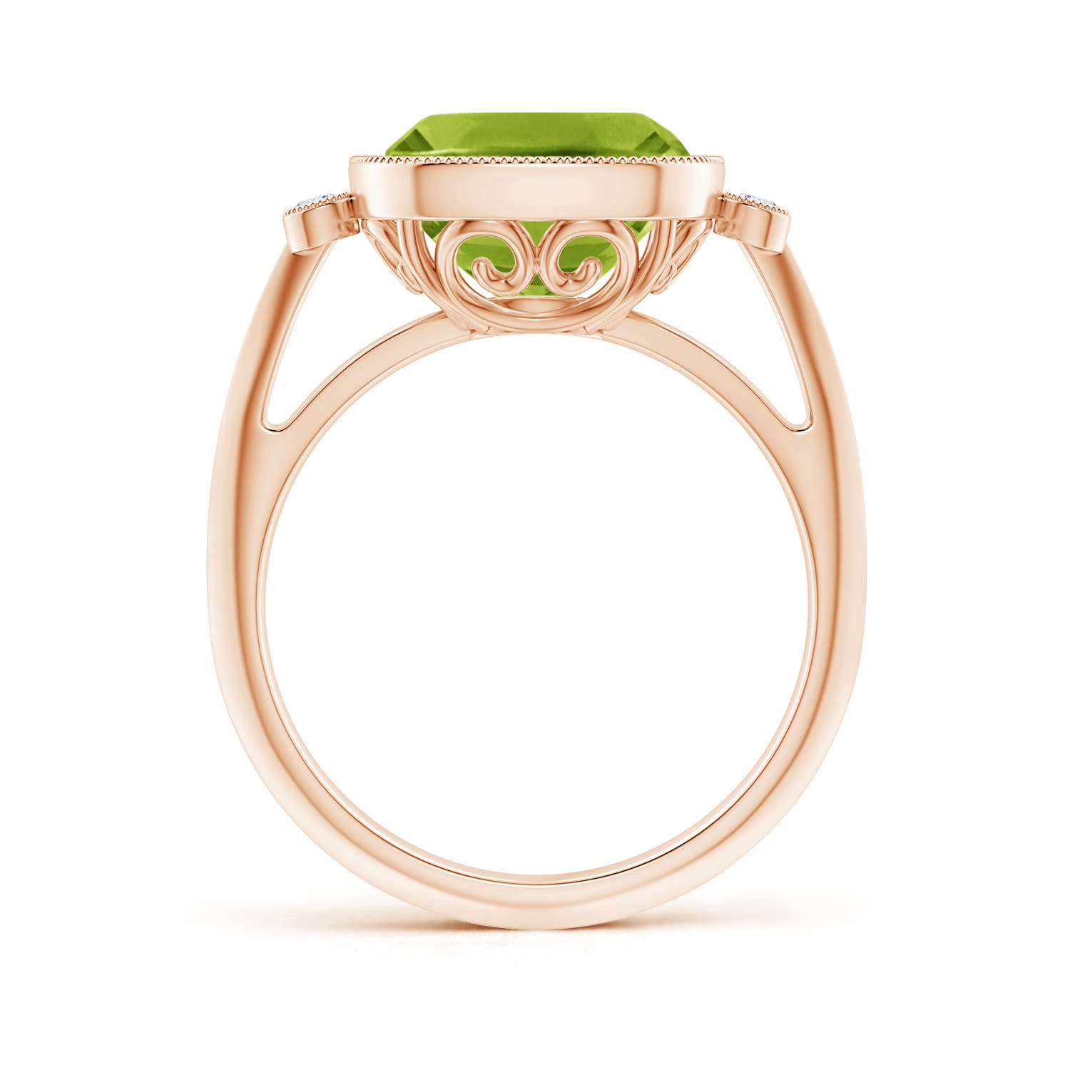 AAA - Peridot / 4.06 CT / 14 KT Rose Gold