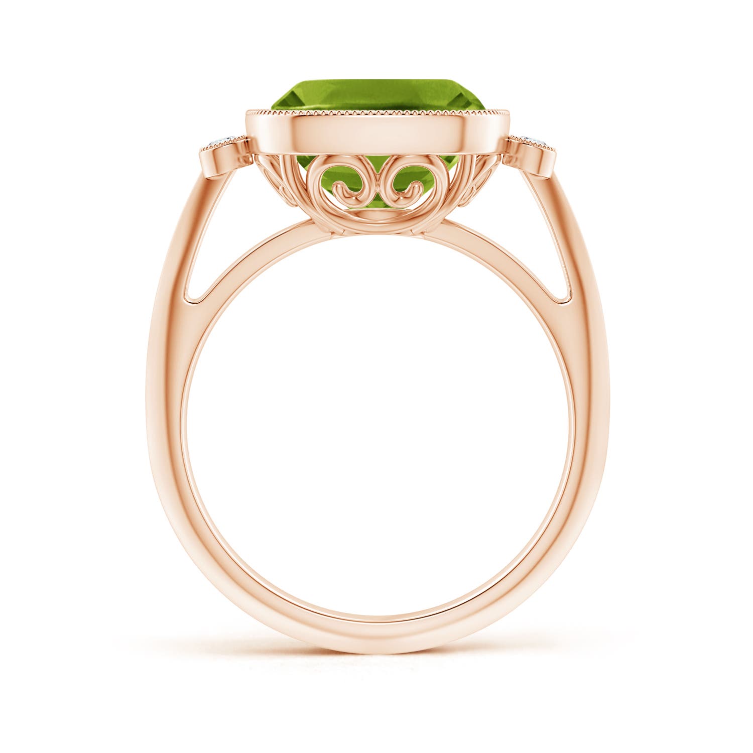 AAAA - Peridot / 4.06 CT / 14 KT Rose Gold