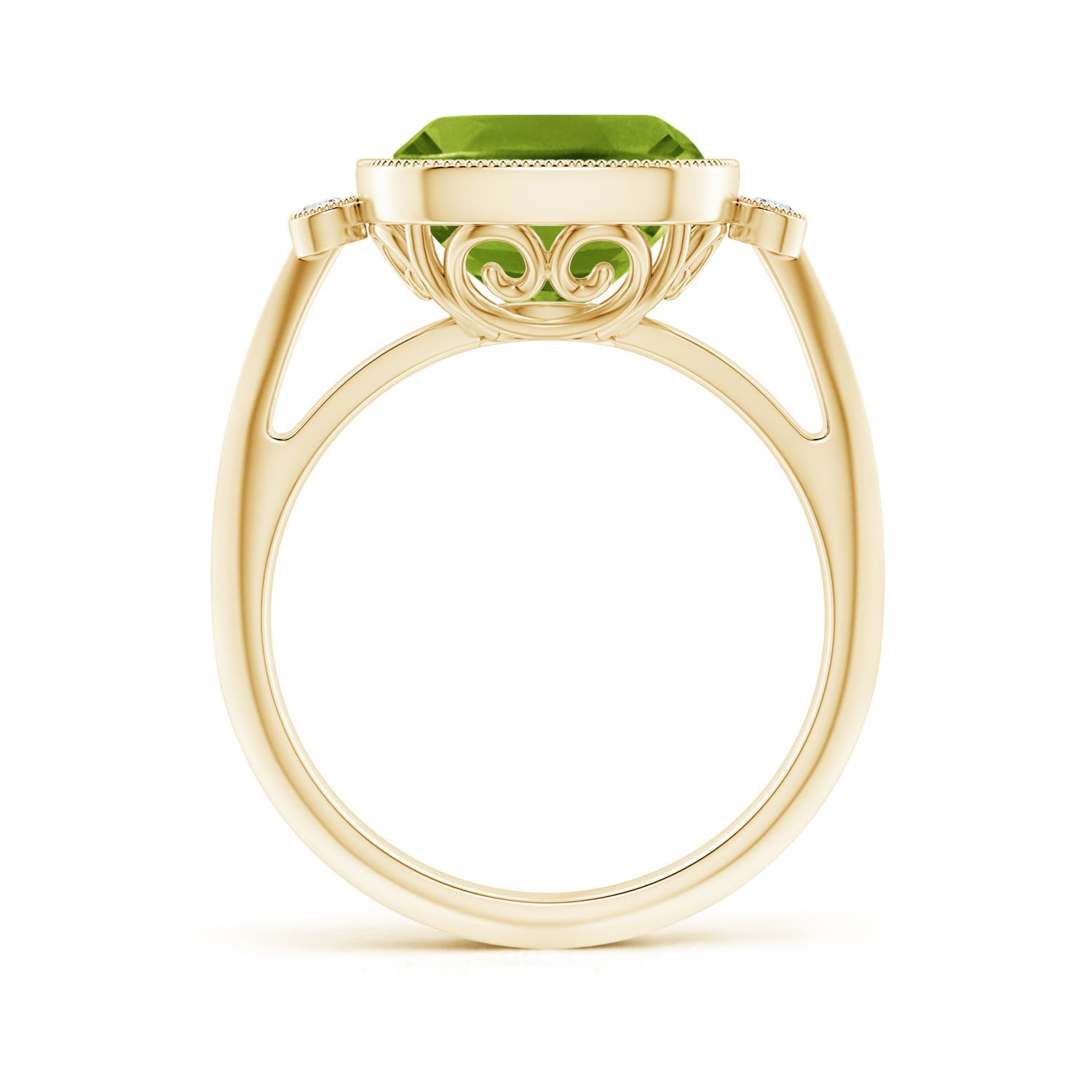 AAAA - Peridot / 4.06 CT / 14 KT Yellow Gold