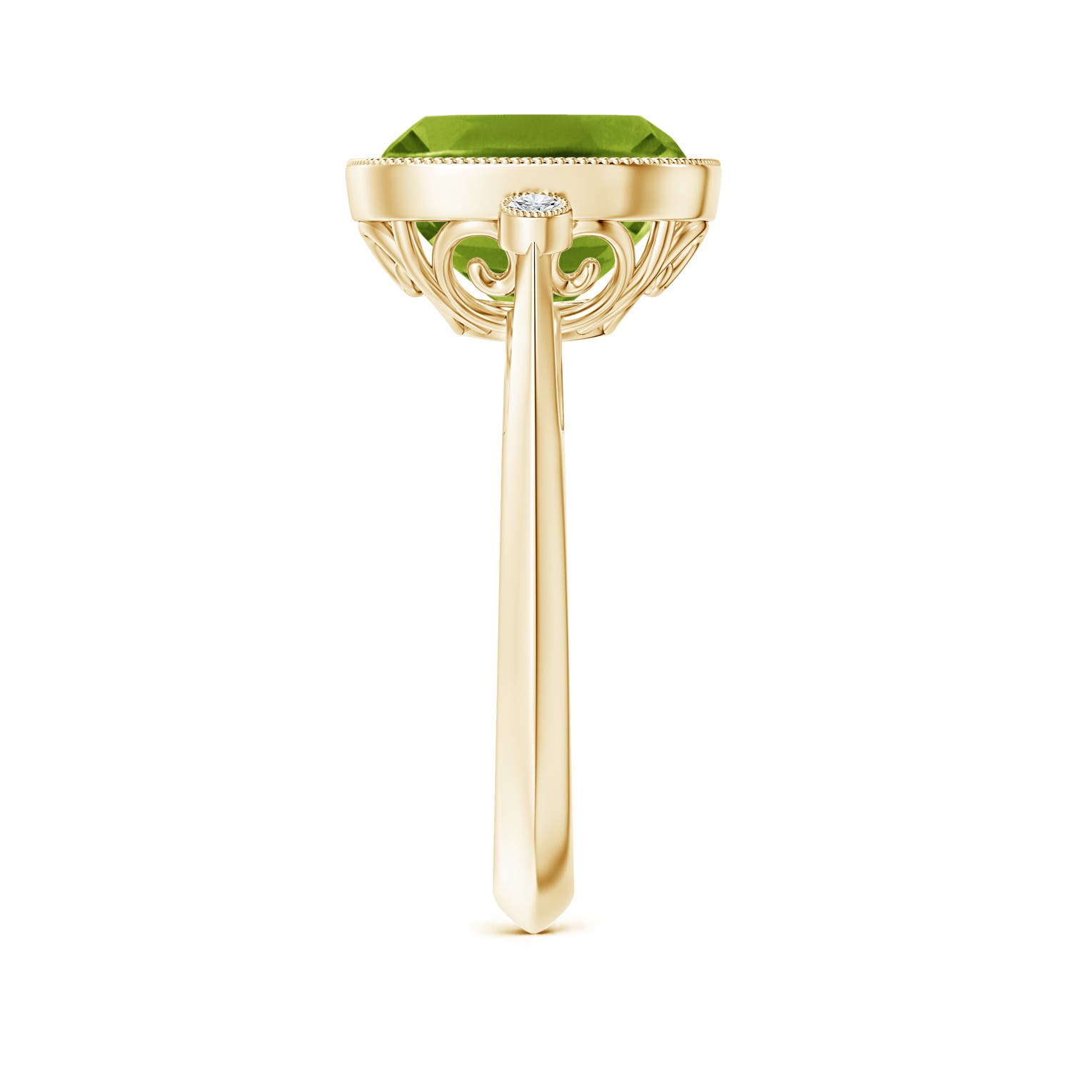 AAAA - Peridot / 4.06 CT / 14 KT Yellow Gold