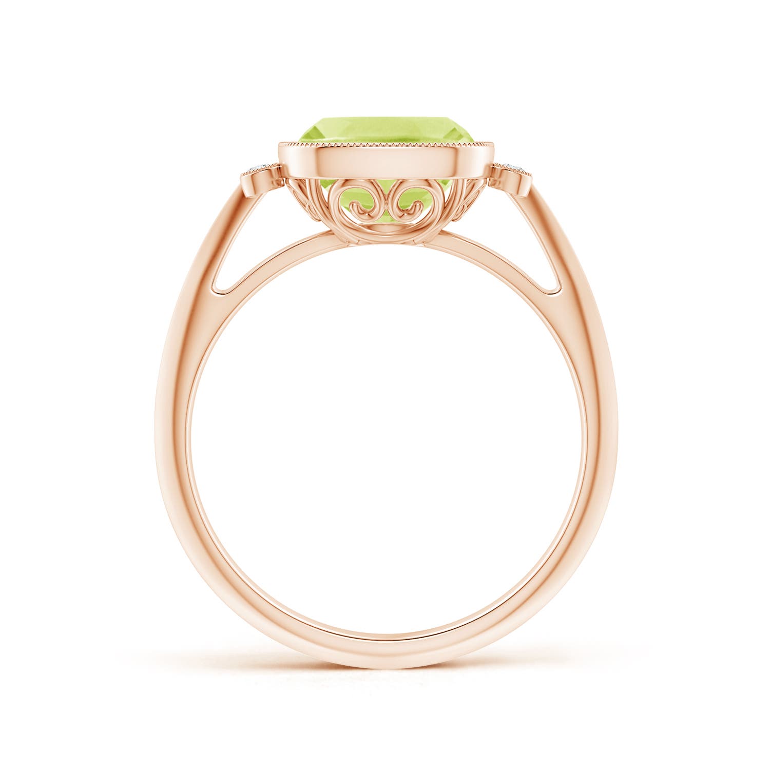 A - Peridot / 1.99 CT / 14 KT Rose Gold