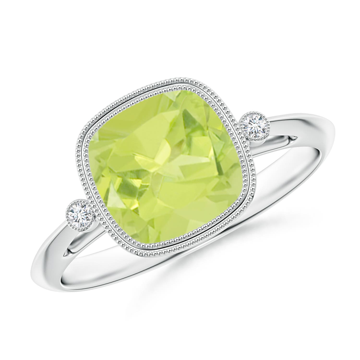 A - Peridot / 1.99 CT / 14 KT White Gold