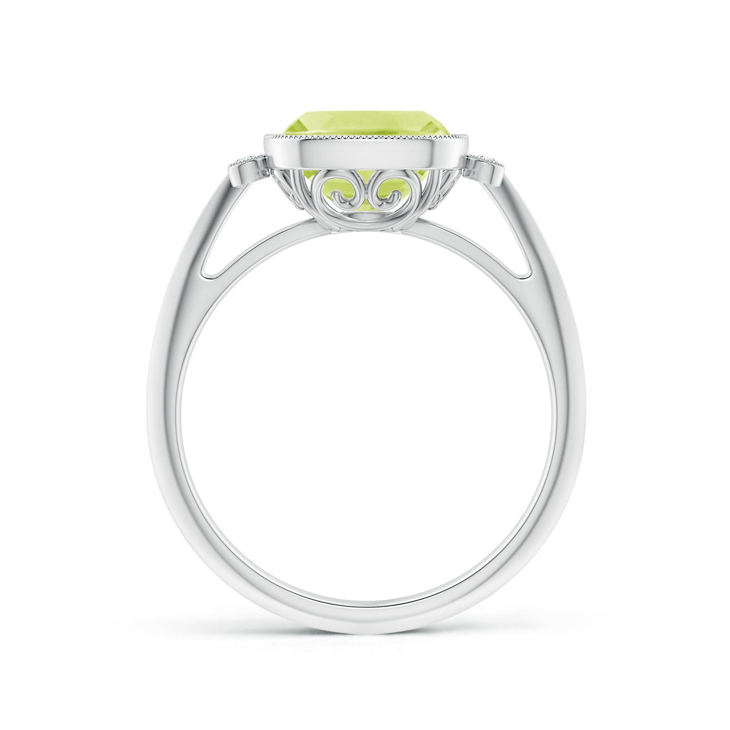 A - Peridot / 1.99 CT / 14 KT White Gold