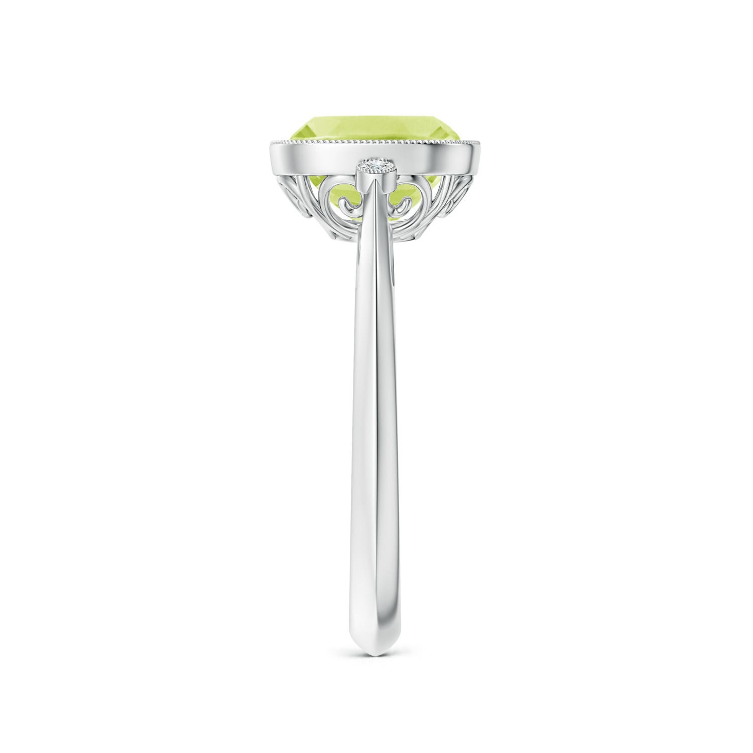 A - Peridot / 1.99 CT / 14 KT White Gold