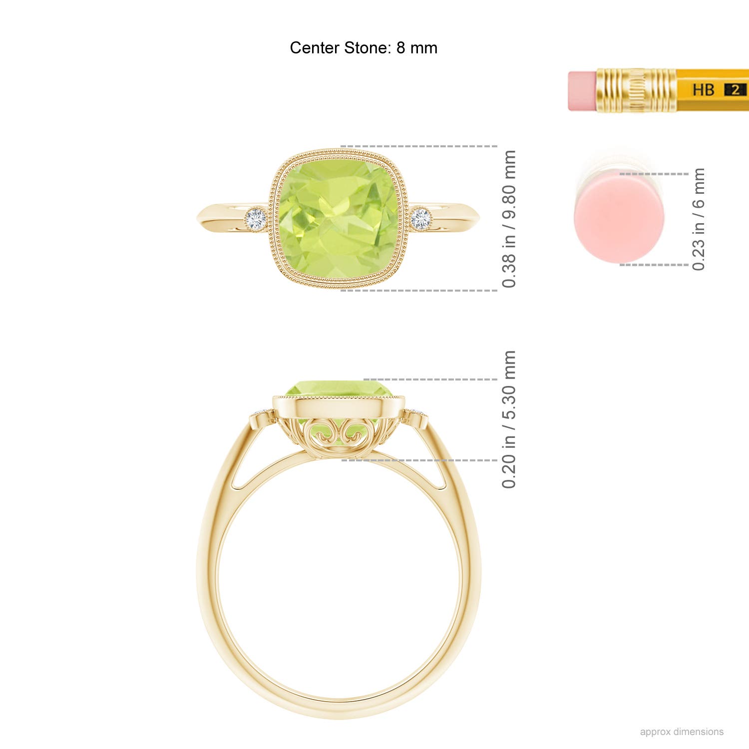 A - Peridot / 1.99 CT / 14 KT Yellow Gold