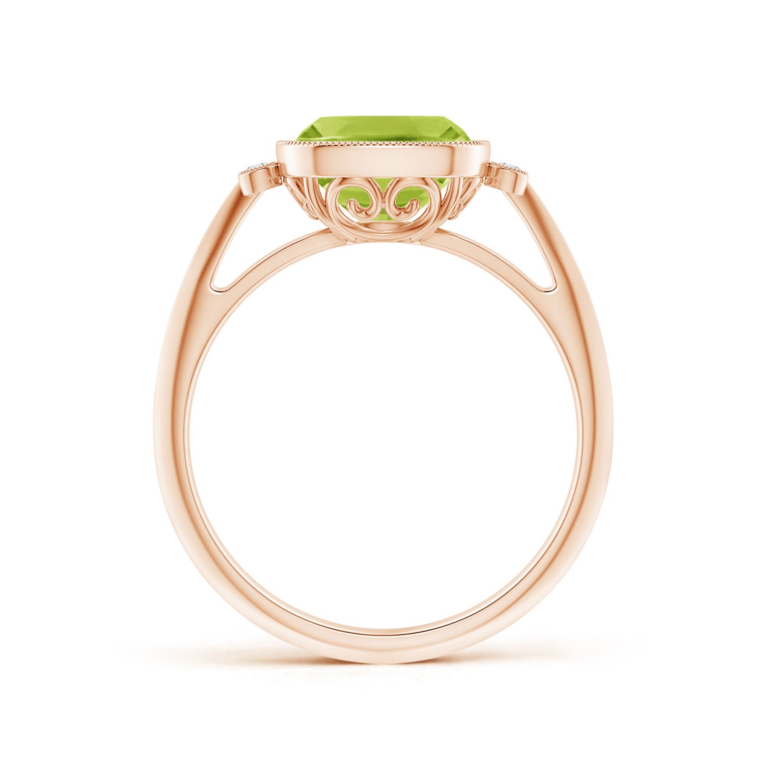 AA - Peridot / 1.99 CT / 14 KT Rose Gold