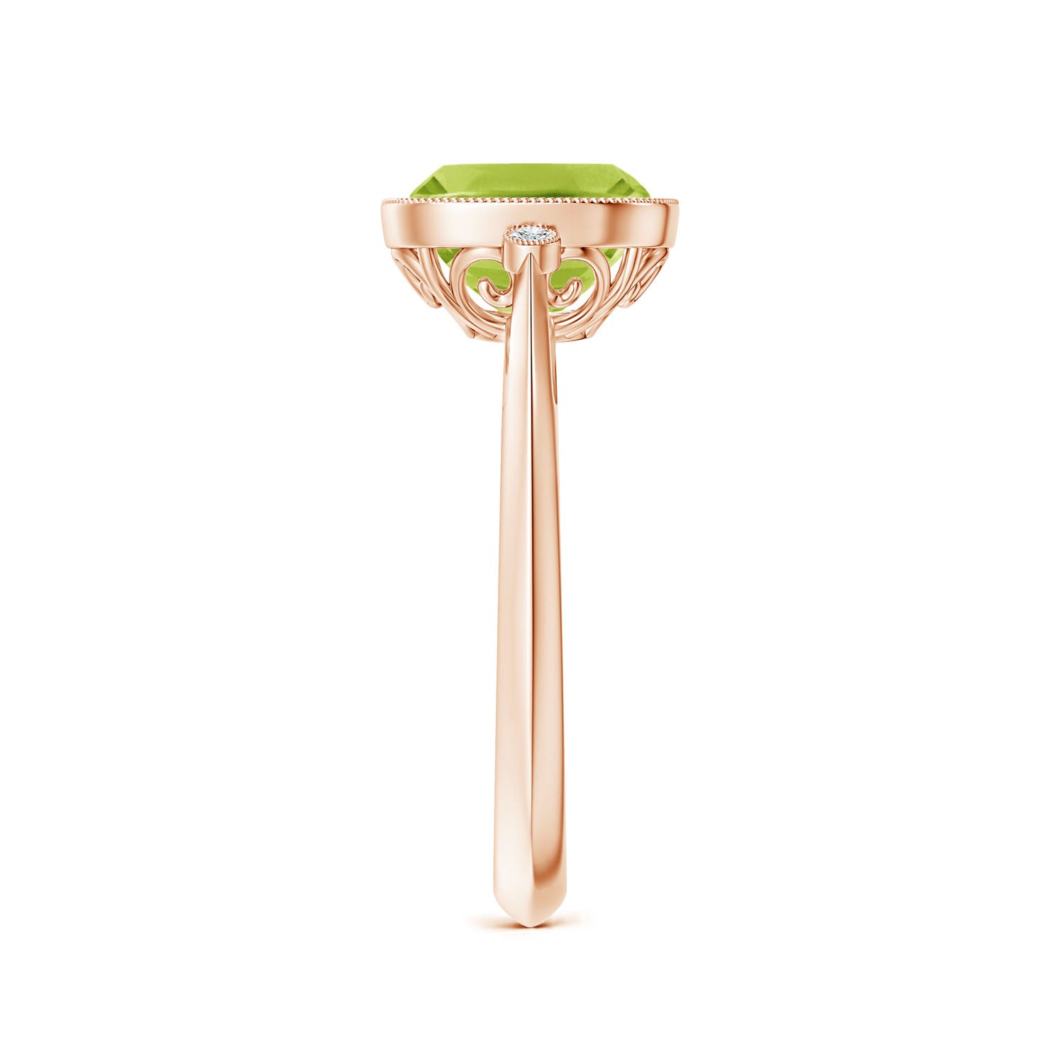 AA - Peridot / 1.99 CT / 14 KT Rose Gold