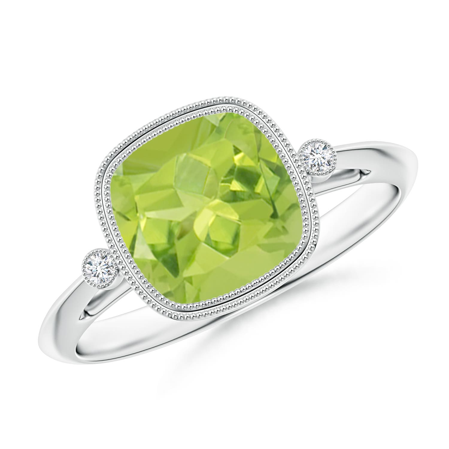 AA - Peridot / 1.99 CT / 14 KT White Gold