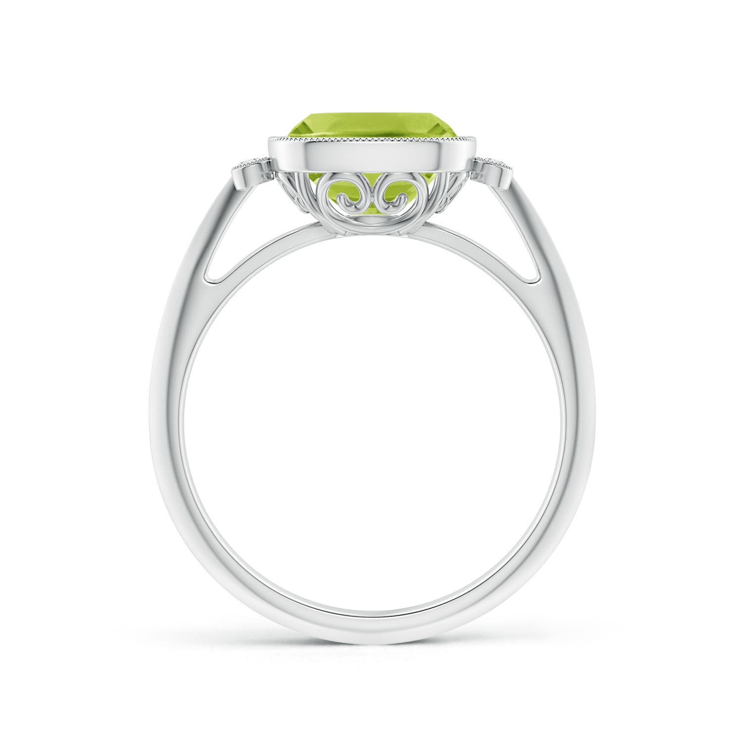 AA - Peridot / 1.99 CT / 14 KT White Gold