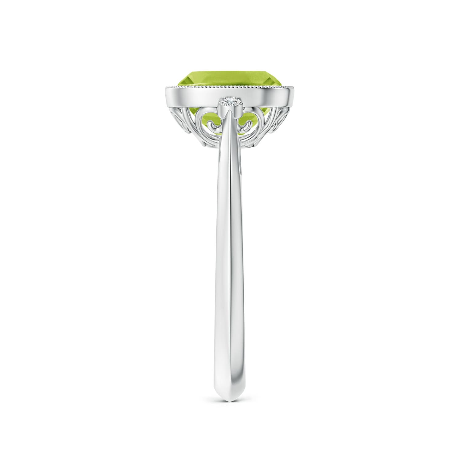 AA - Peridot / 1.99 CT / 14 KT White Gold