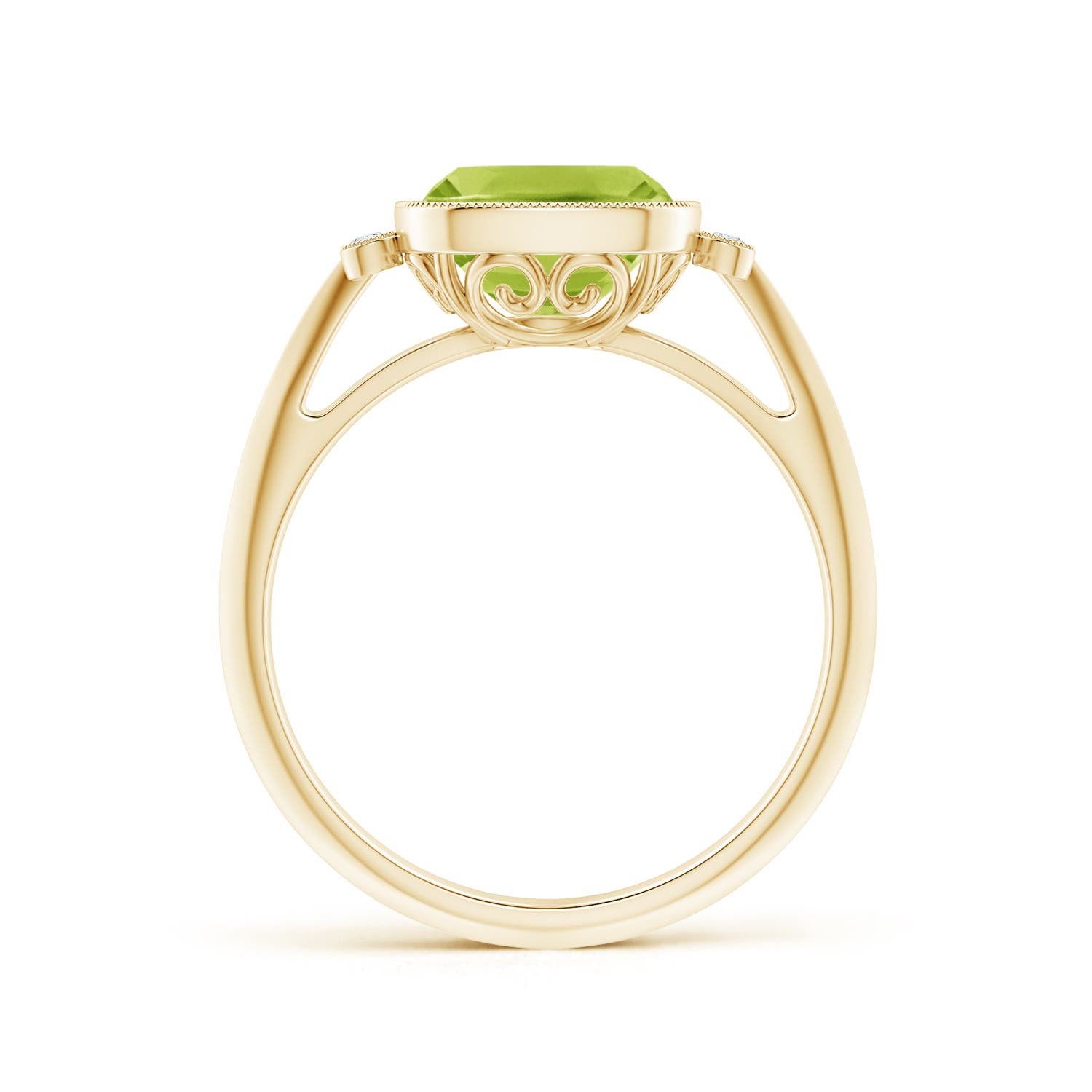 AA - Peridot / 1.99 CT / 14 KT Yellow Gold