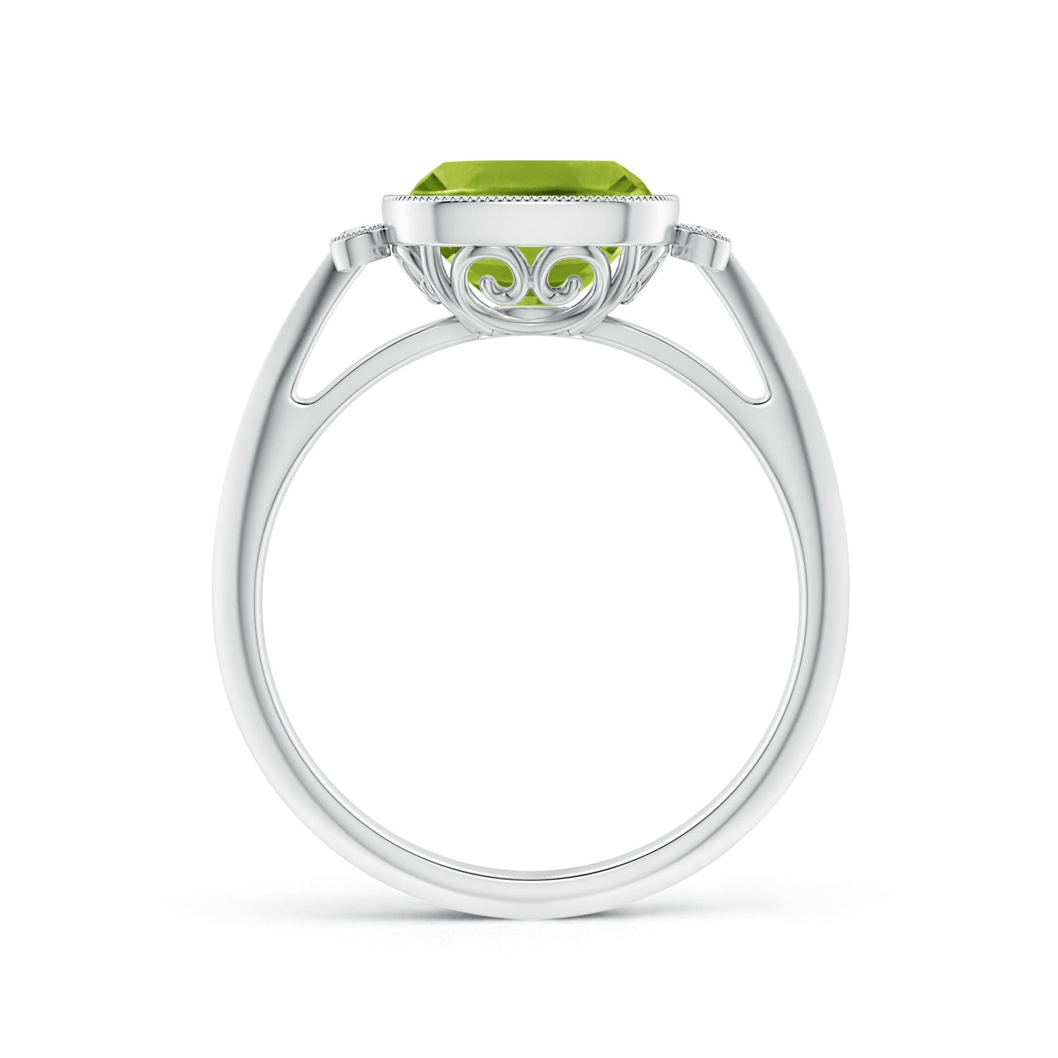 AAA - Peridot / 1.99 CT / 14 KT White Gold