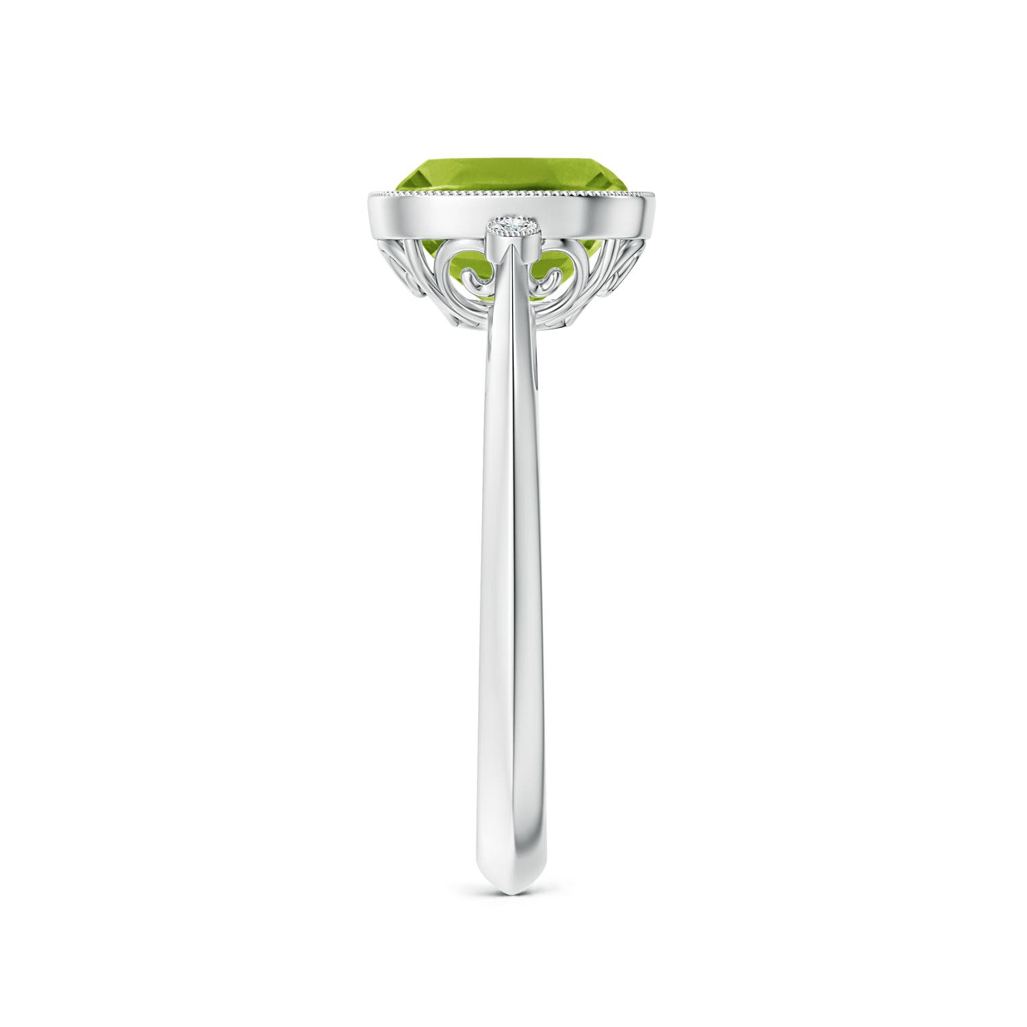 AAA - Peridot / 1.99 CT / 14 KT White Gold