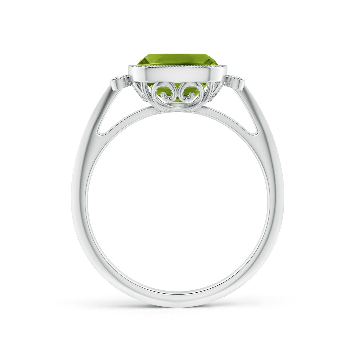 AAAA - Peridot / 1.99 CT / 14 KT White Gold