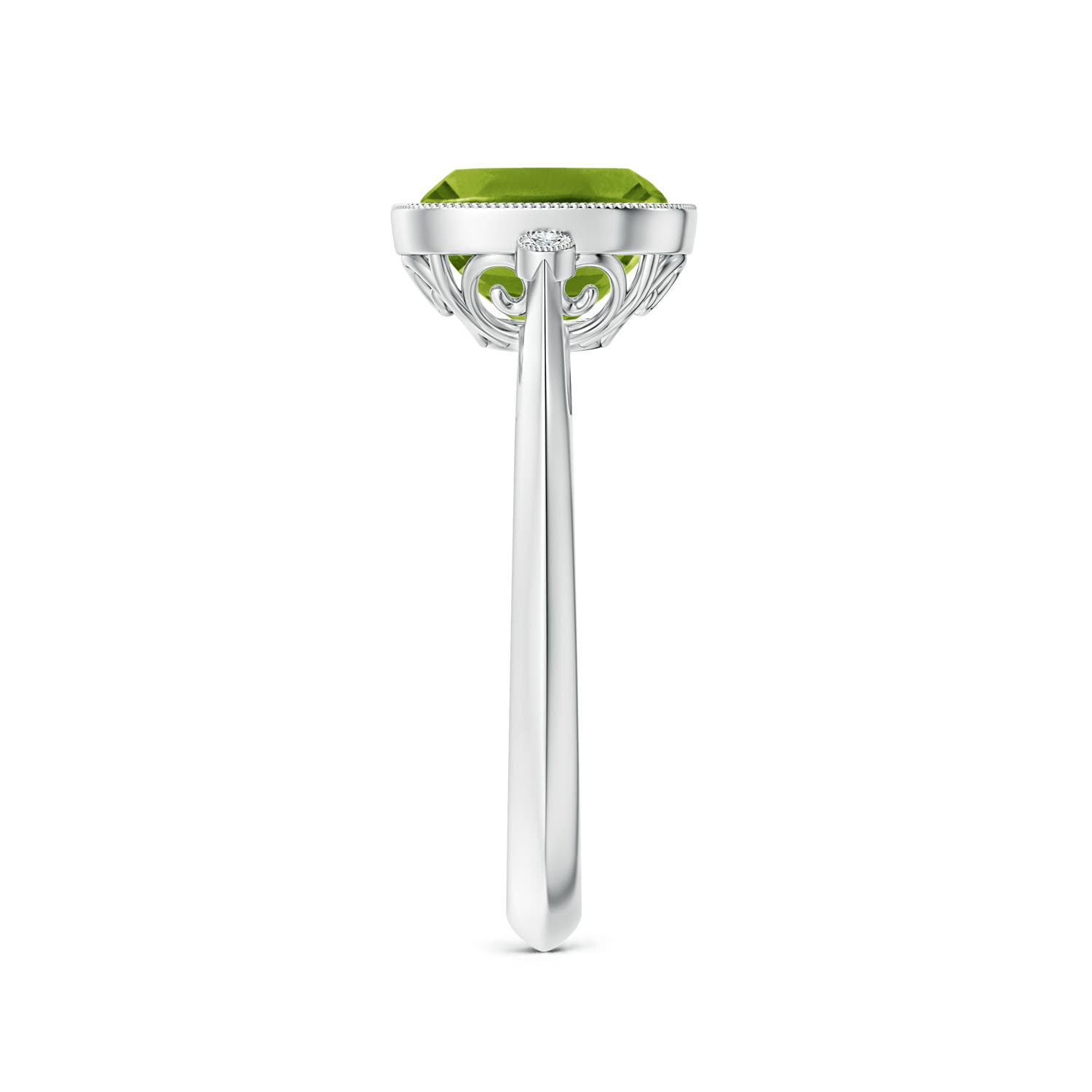 AAAA - Peridot / 1.99 CT / 14 KT White Gold