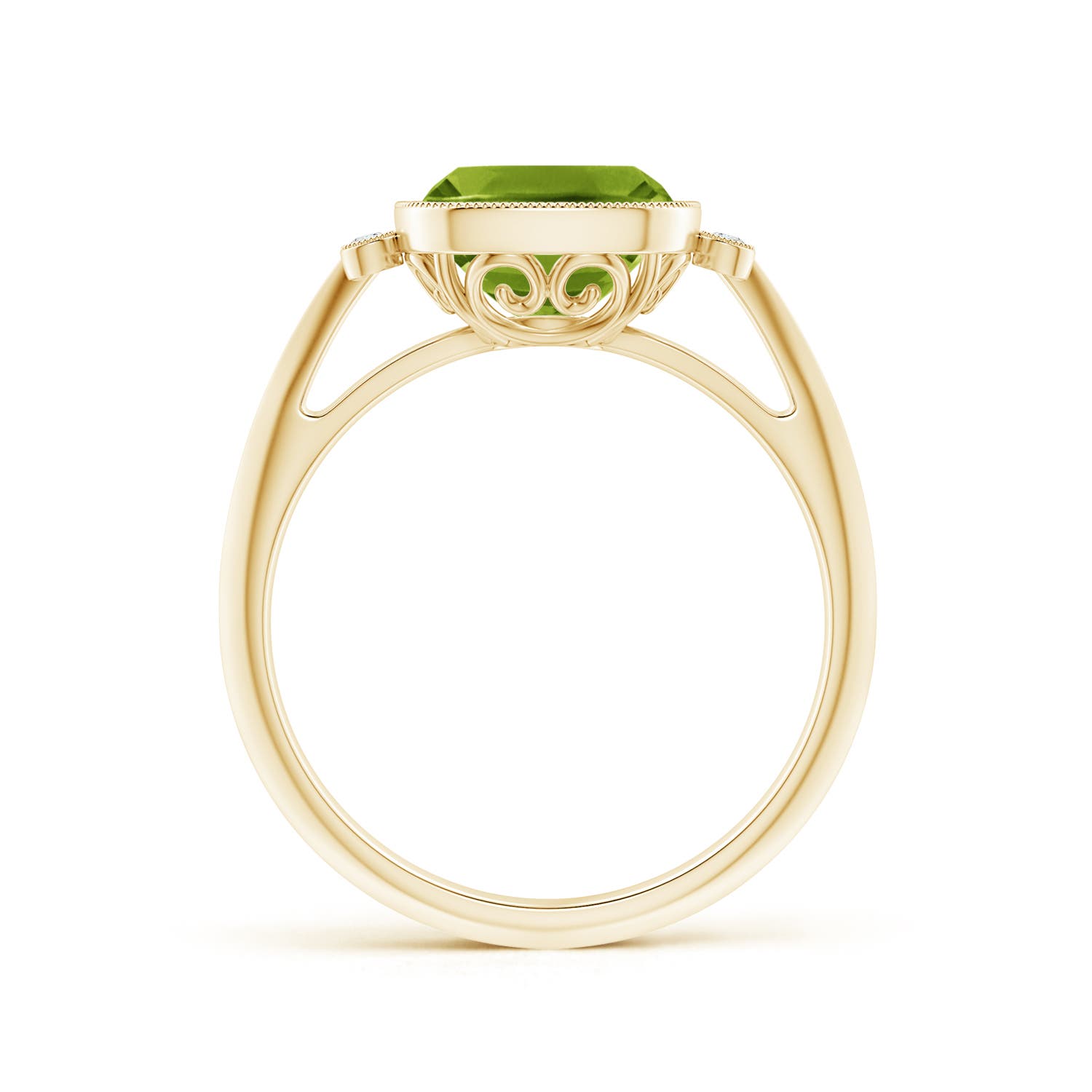 AAAA - Peridot / 1.99 CT / 14 KT Yellow Gold