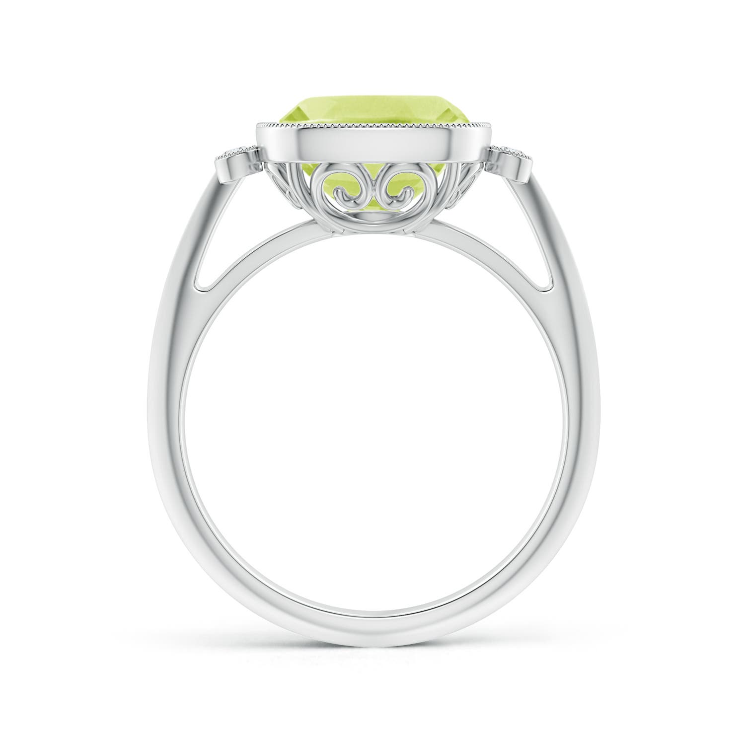 A - Peridot / 2.84 CT / 14 KT White Gold