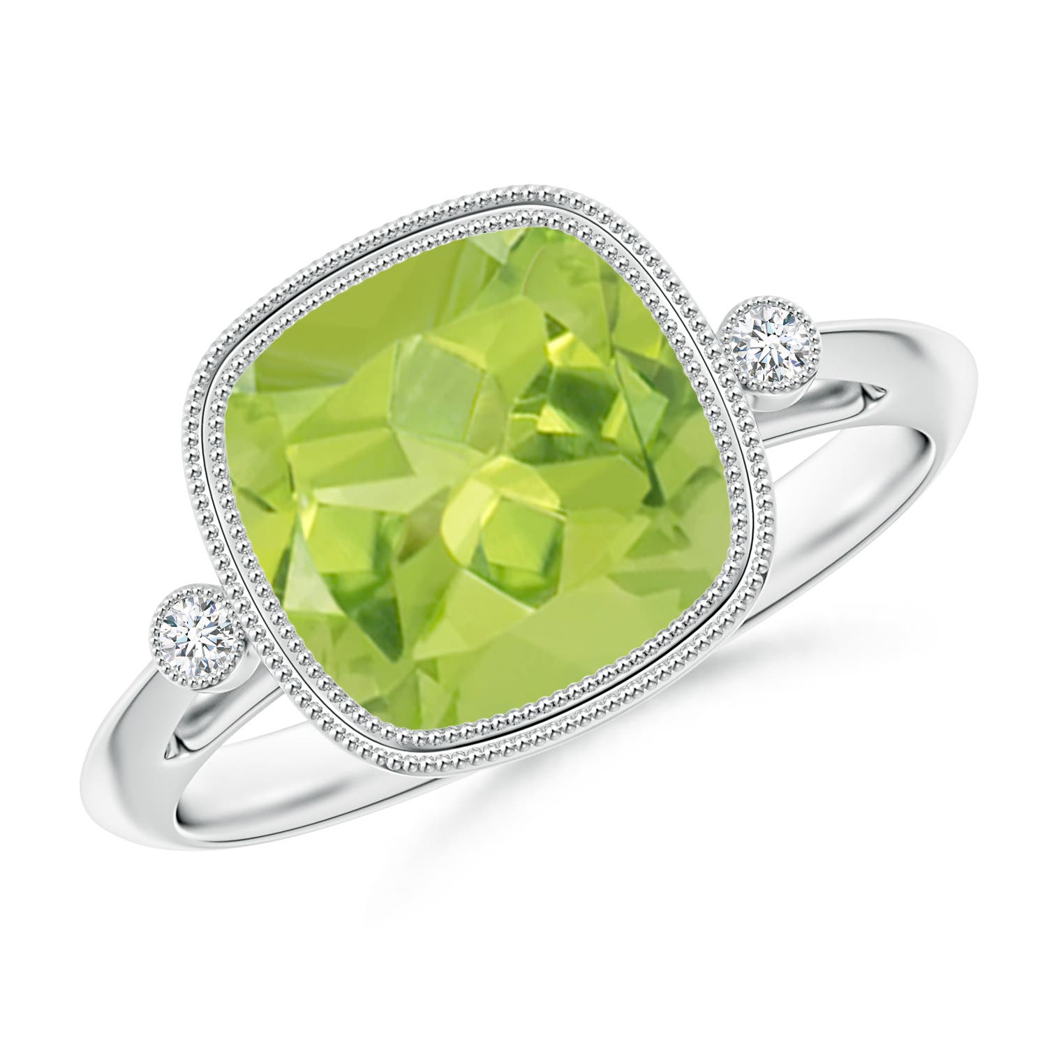 AA - Peridot / 2.84 CT / 14 KT White Gold