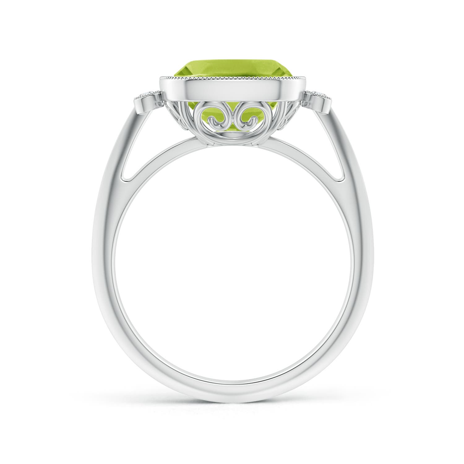 AA - Peridot / 2.84 CT / 14 KT White Gold