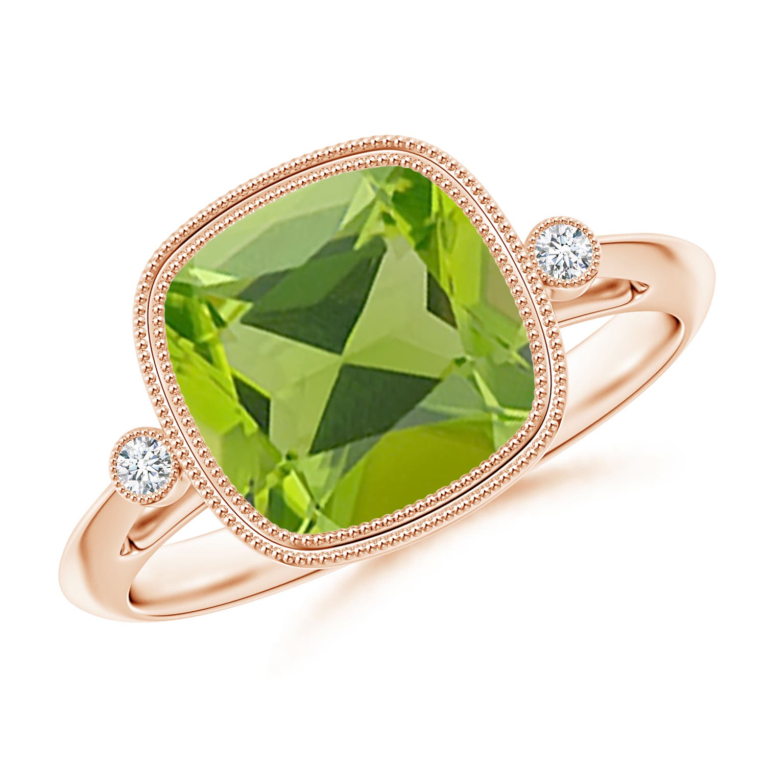 AAA - Peridot / 2.84 CT / 14 KT Rose Gold